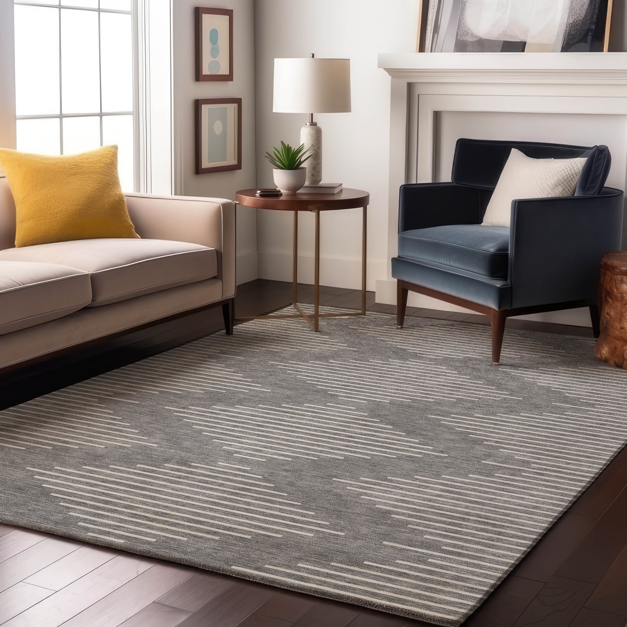 Marrakech Machine Washable Transitional Gray Rug 2'6" x 3'10" #shape_Rectangle