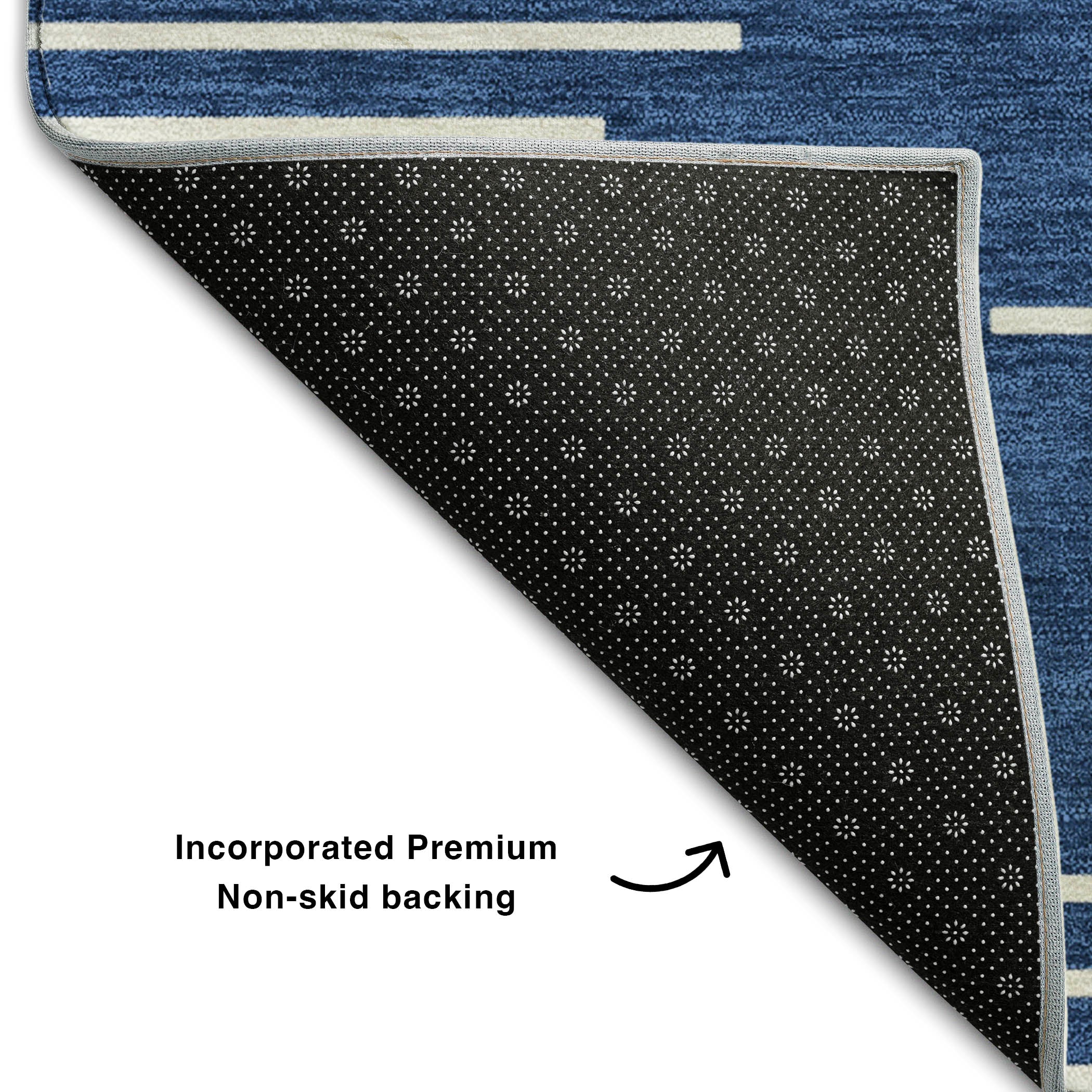 Marrakech Machine Washable Transitional Navy Blue Rug 1'8" x 2'6" #shape_Rectangle