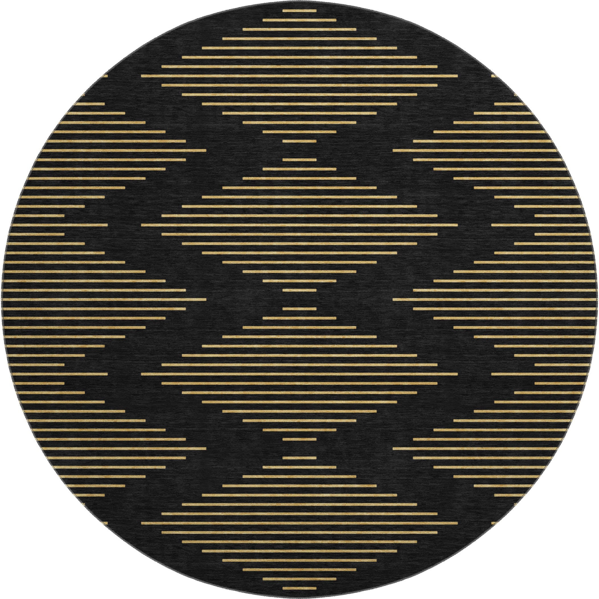 Sintra Machine Washable Transitional Black Rug 8' x 8' #shape_Round