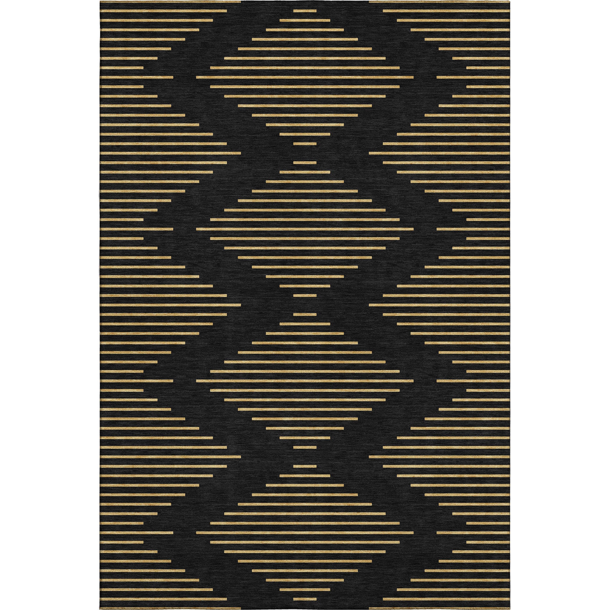 Sintra Machine Washable Transitional Black Rug 2'6" x 3'10" #shape_Rectangle