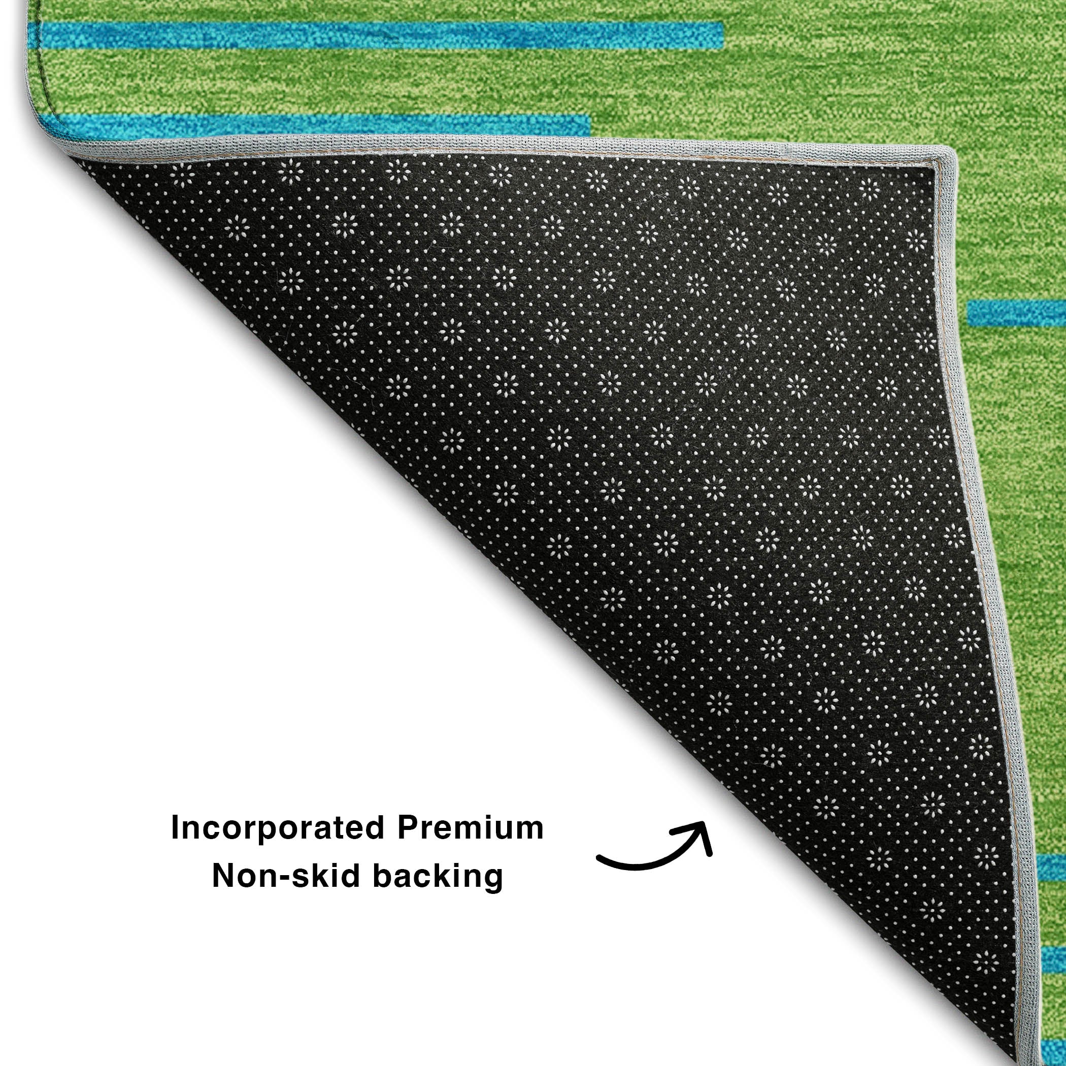 Sintra Machine Washable Transitional Green Rug 1'8" x 2'6" #shape_Rectangle