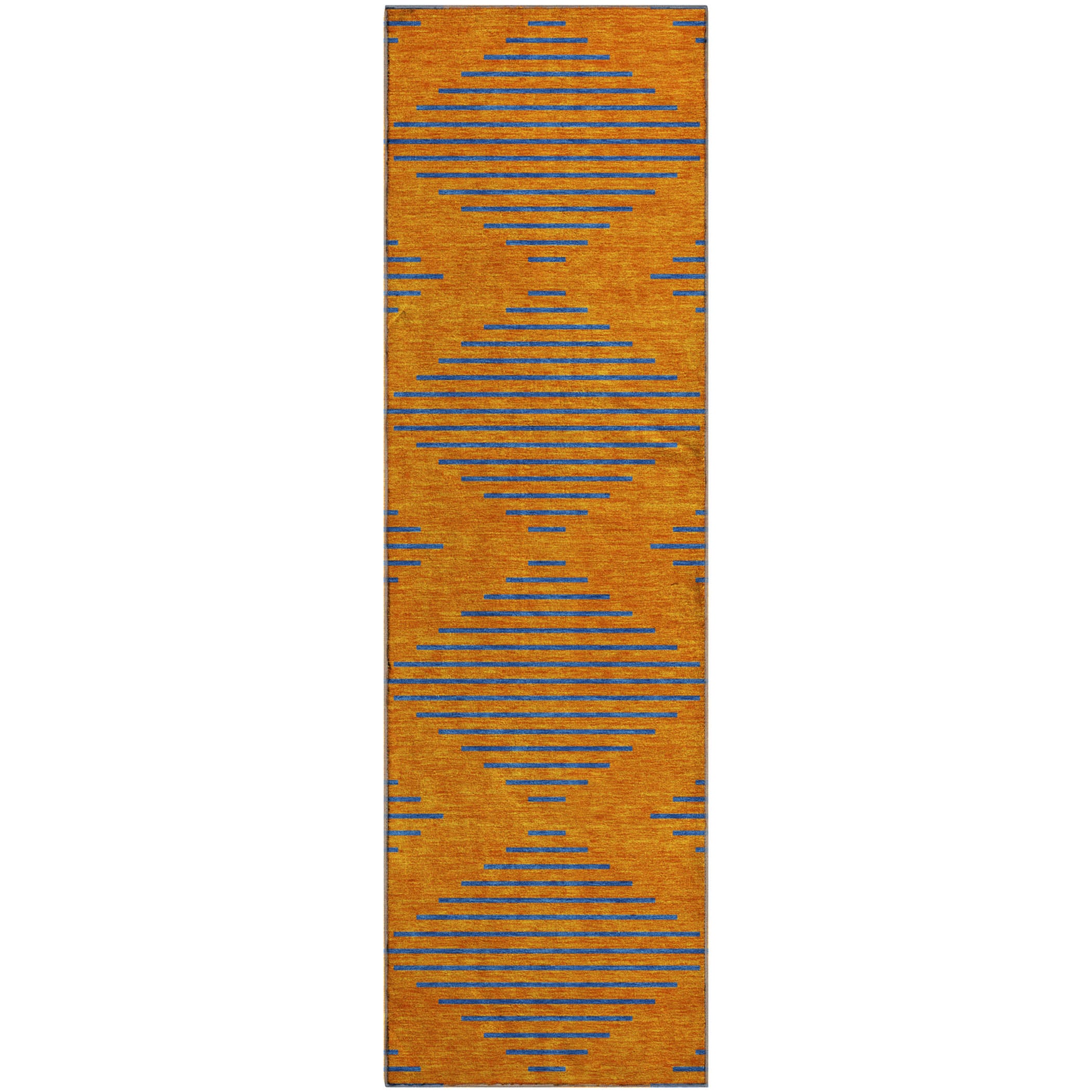 Sintra Machine Washable Transitional Orange Rug 2'3" x 7'6" #shape_Runner