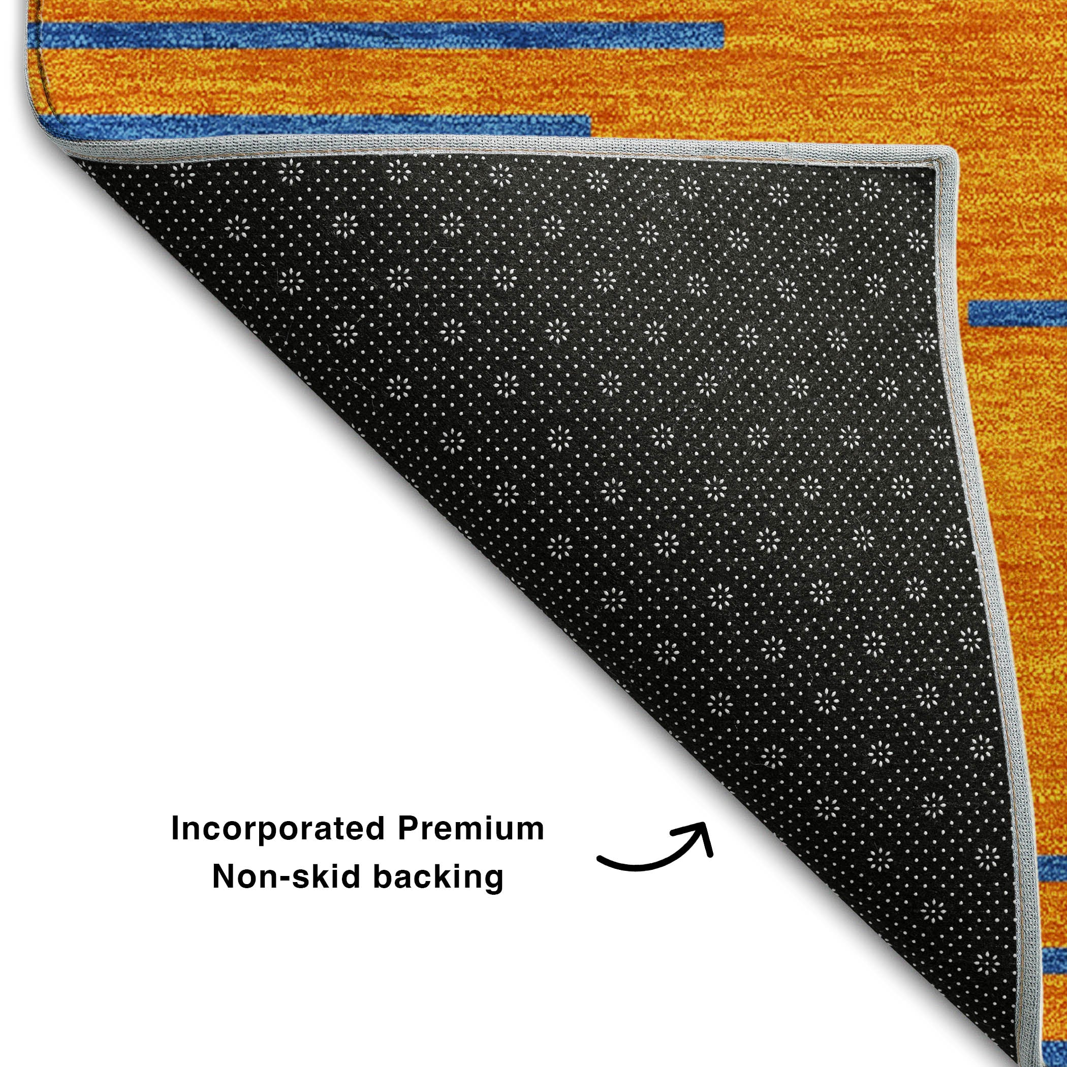Sintra Machine Washable Transitional Orange Rug 1'8" x 2'6" #shape_Rectangle