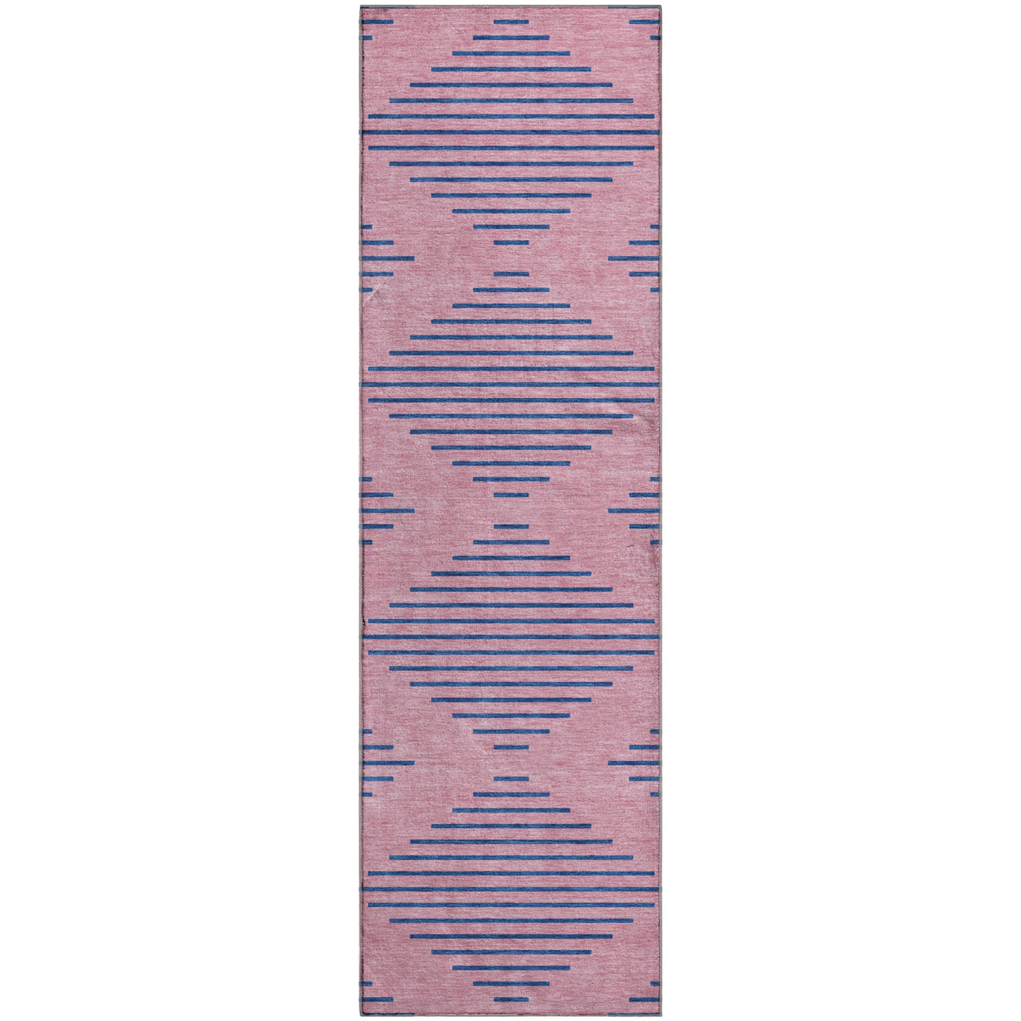 Sintra Machine Washable Transitional Pink Rug 2'3" x 7'6" #shape_Runner