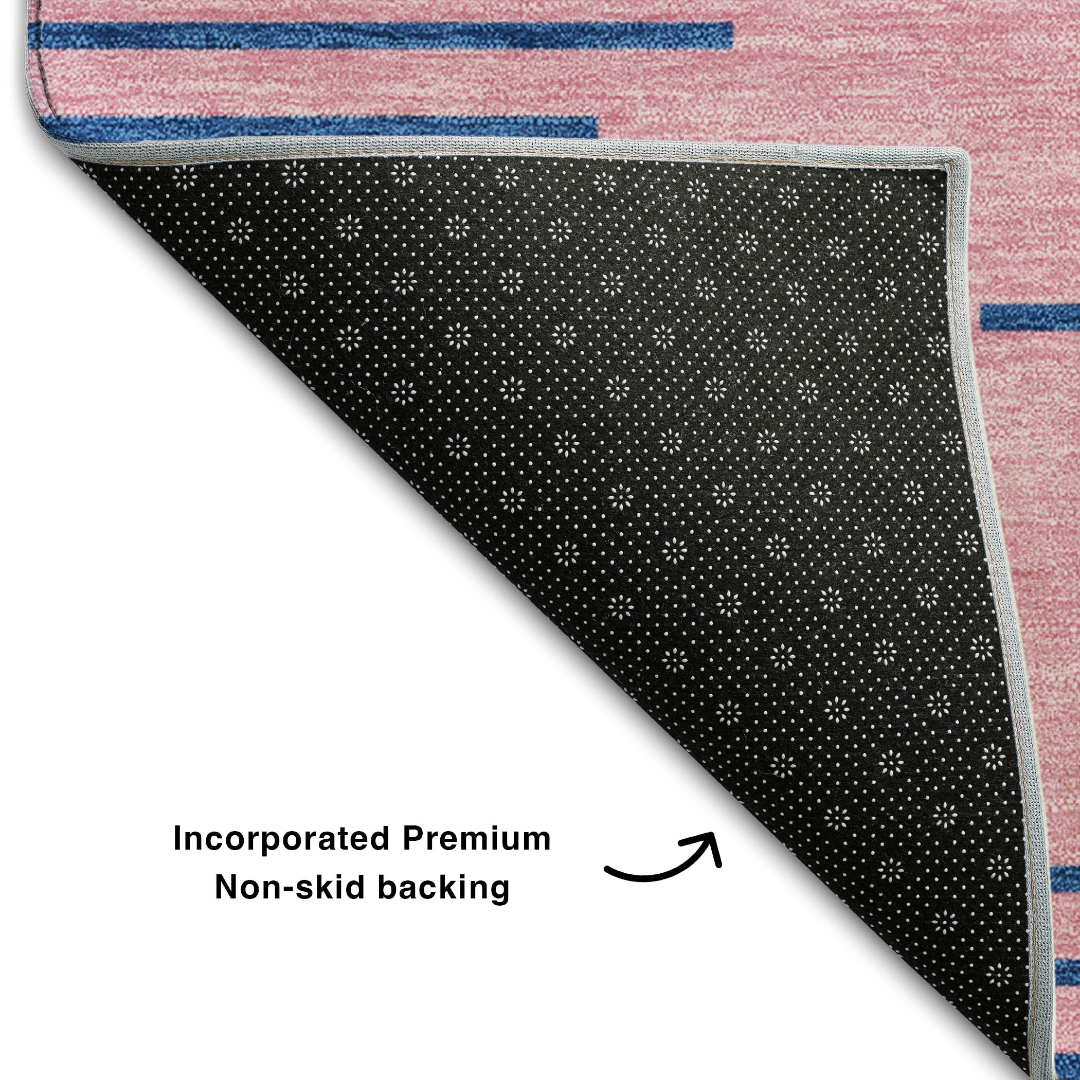 Sintra Machine Washable Transitional Pink Rug 1'8" x 2'6" #shape_Rectangle