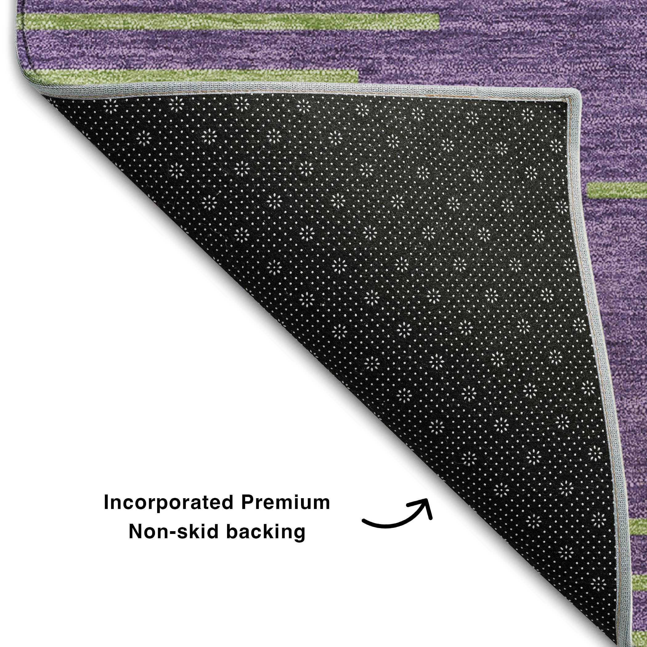 Sintra Machine Washable Transitional Purple Rug 1'8" x 2'6" #shape_Rectangle