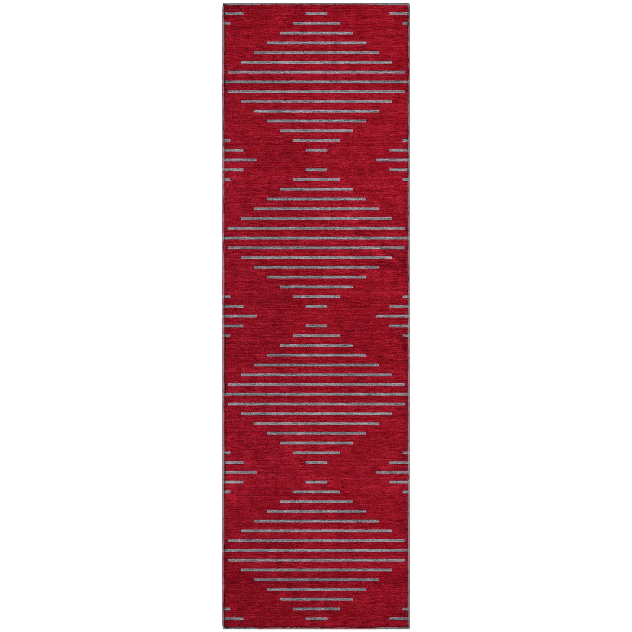 Sintra Machine Washable Transitional Red Rug 2'3" x 7'6" #shape_Runner