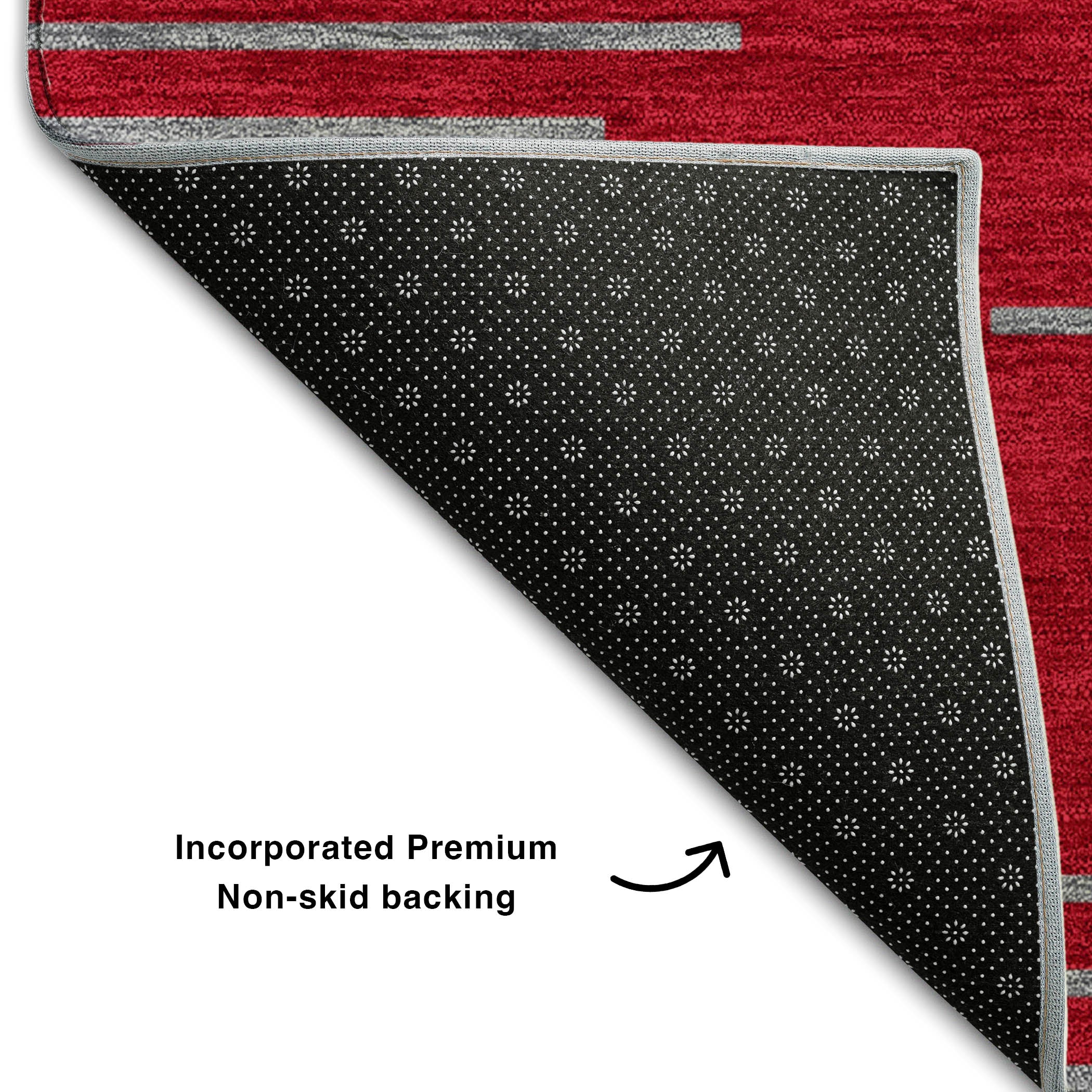 Sintra Machine Washable Transitional Red Rug 1'8" x 2'6" #shape_Rectangle