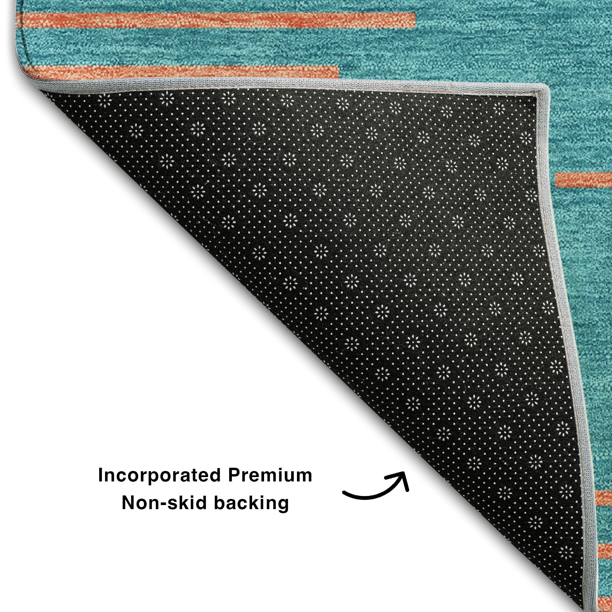 Sintra Machine Washable Transitional Teal Rug 1'8" x 2'6" #shape_Rectangle