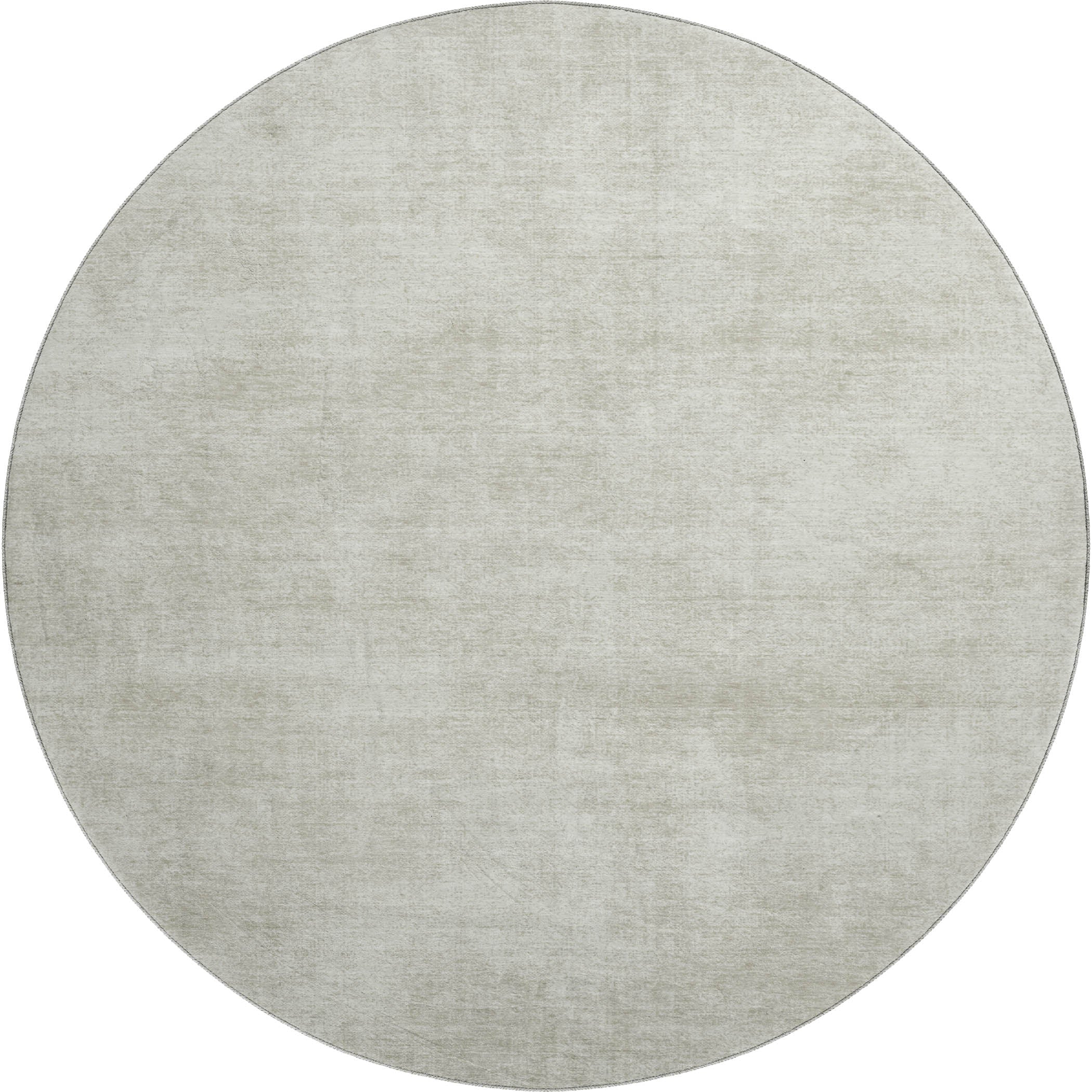 Rome Machine Washable Transitional Beige Brown Rug 8' x 8' #shape_Round