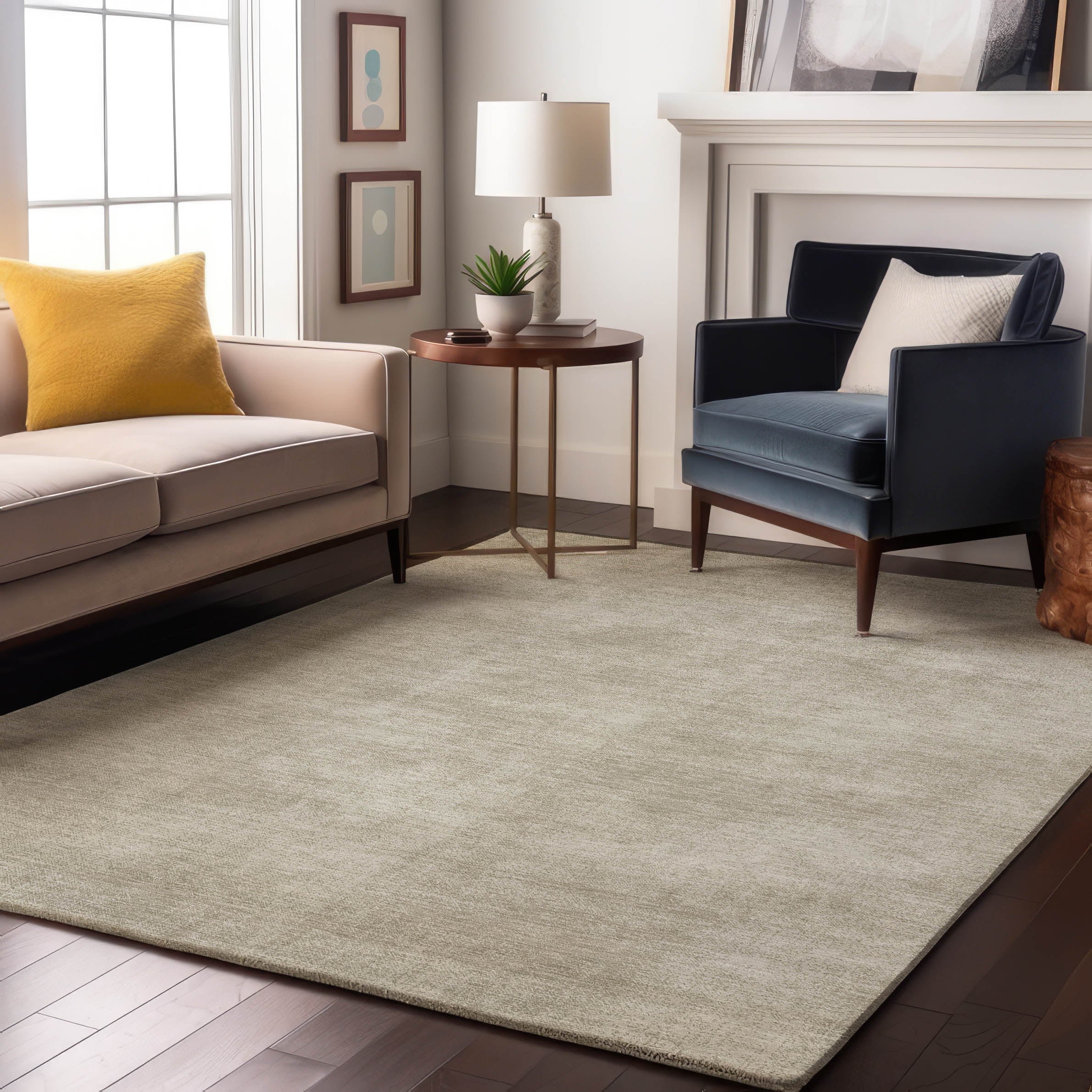 Rome Machine Washable Transitional Beige Brown Rug 2'6" x 3'10" #shape_Rectangle