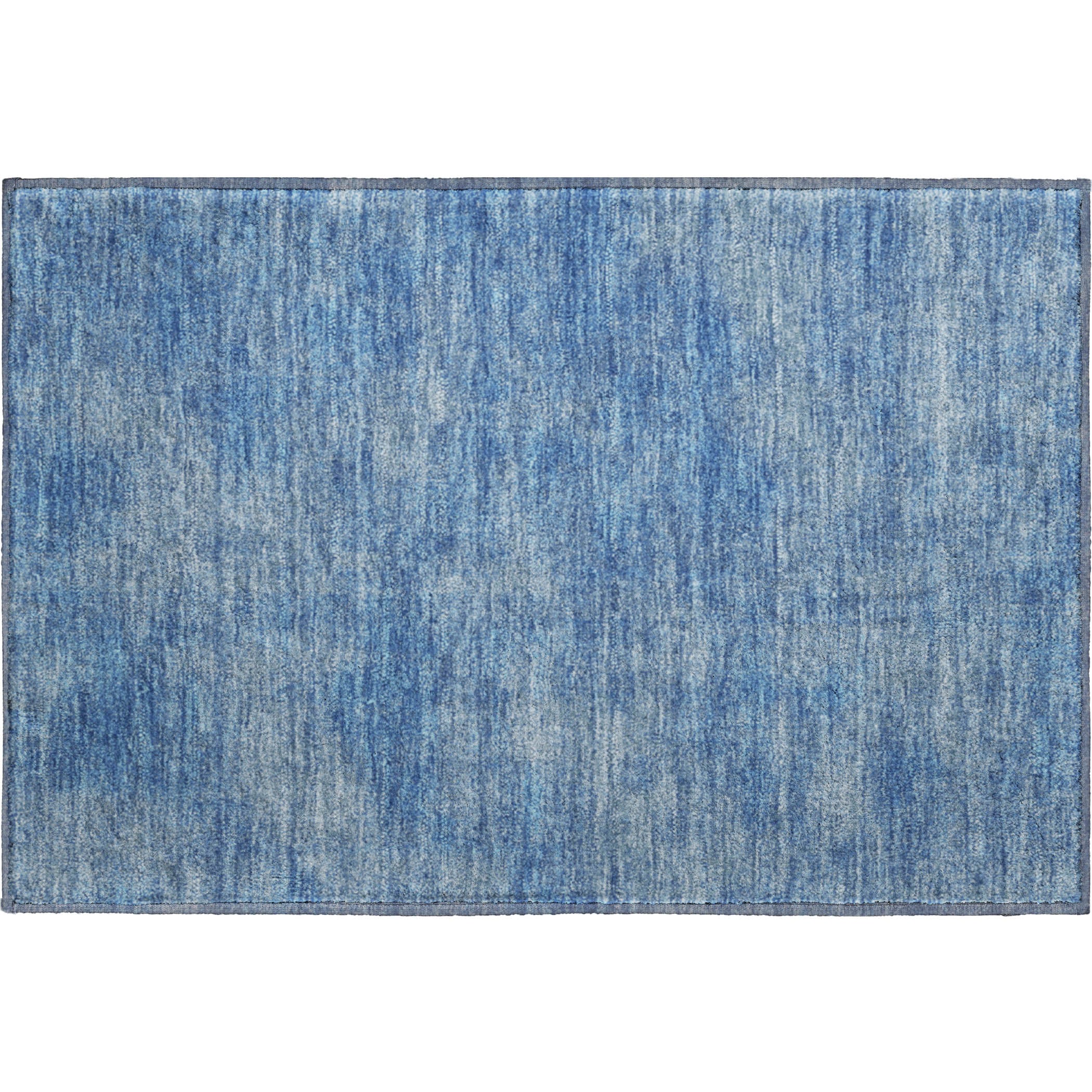Rome Machine Washable Transitional Blue Rug 1'8" x 2'6" #shape_Rectangle