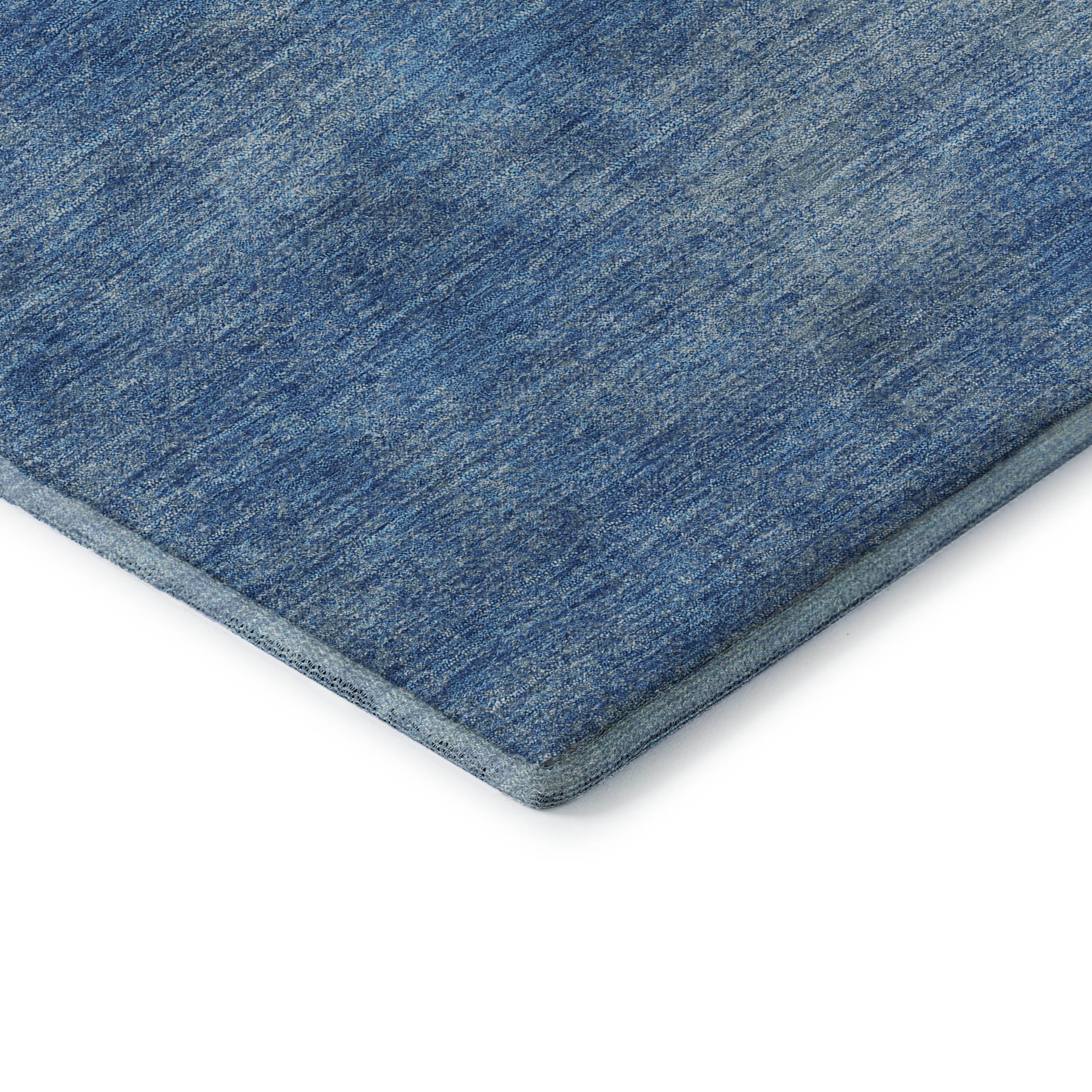 Rome Machine Washable Transitional Blue Rug 1'8" x 2'6" #shape_Rectangle
