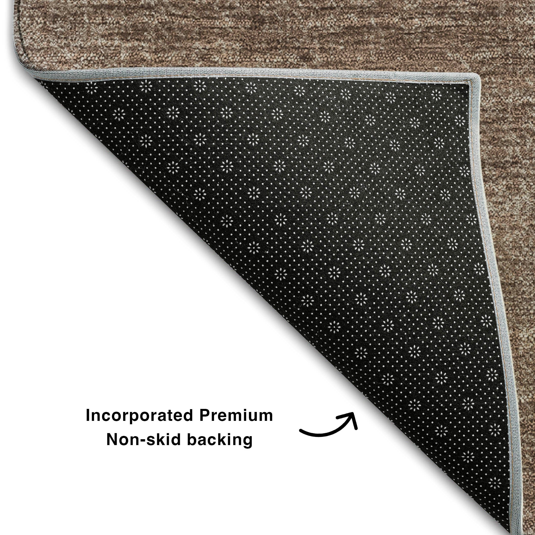 Rome Machine Washable Transitional Brown Rug 1'8" x 2'6" #shape_Rectangle