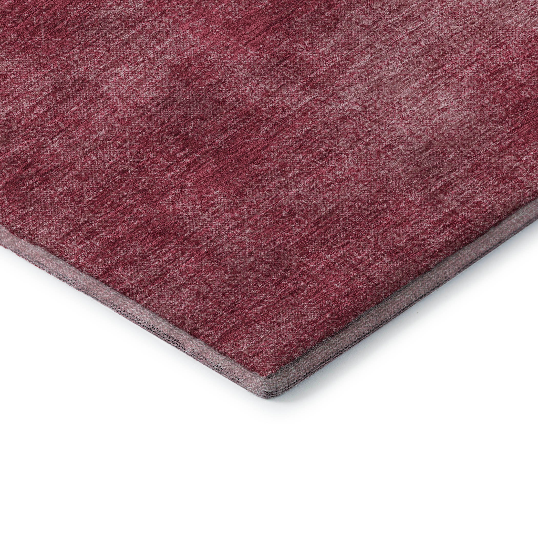 Rome Machine Washable Transitional Garnet Red Rug 1'8" x 2'6" #shape_Rectangle