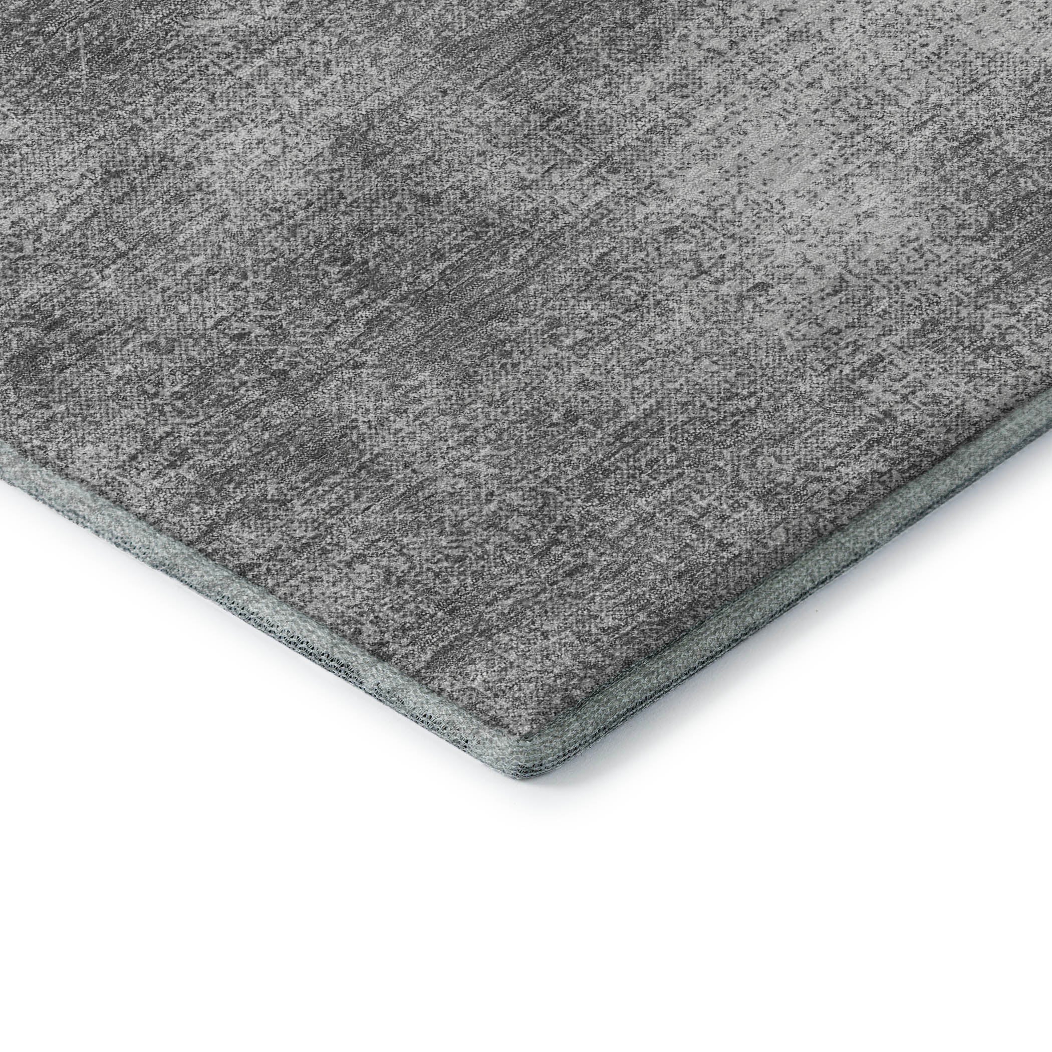 Rome Machine Washable Transitional Gray Rug 1'8" x 2'6" #shape_Rectangle