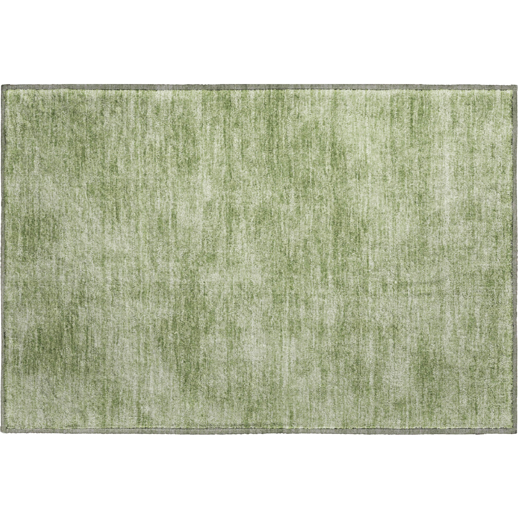 Rome Machine Washable Transitional Green Rug 1'8" x 2'6" #shape_Rectangle