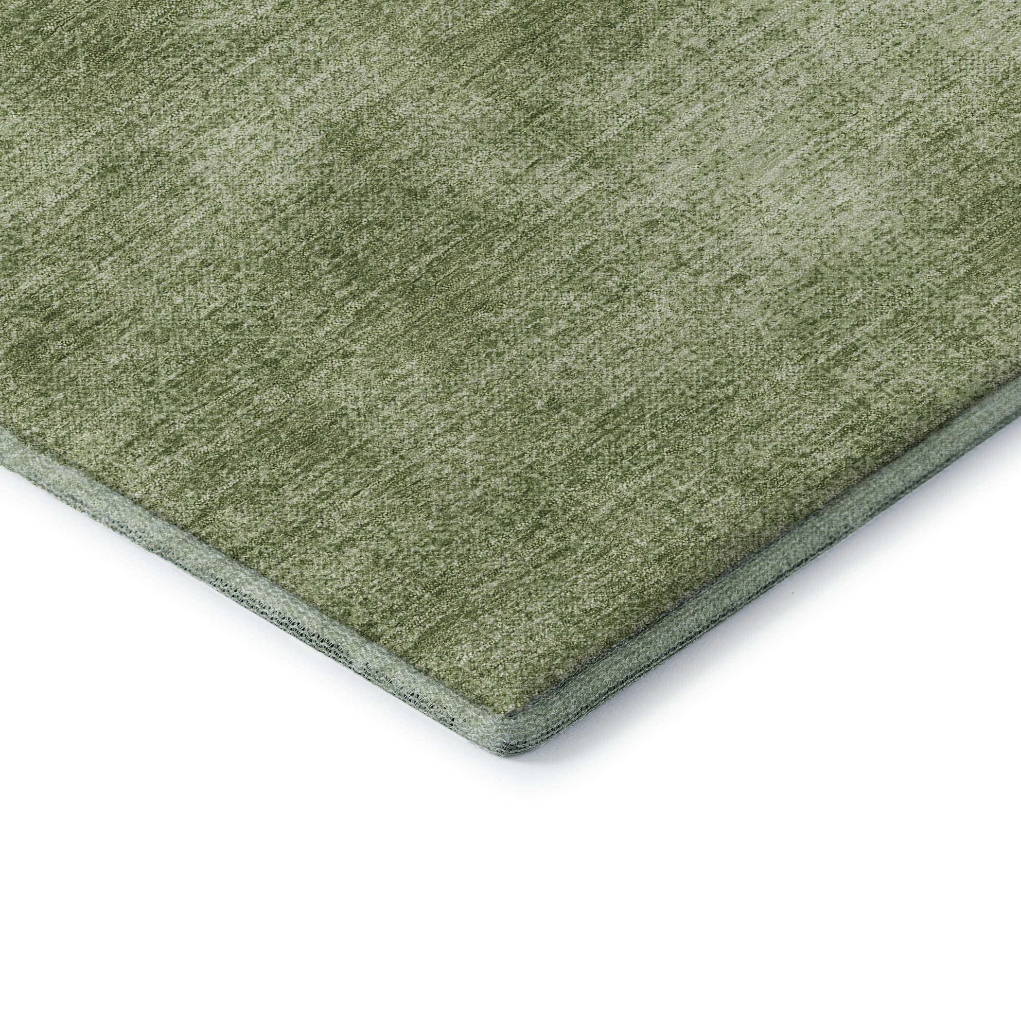 Rome Machine Washable Transitional Green Rug 1'8" x 2'6" #shape_Rectangle