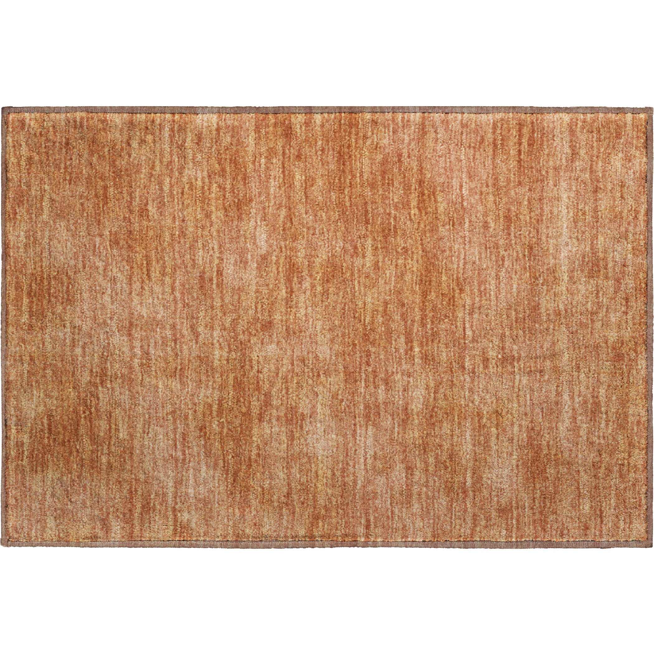 Rome Machine Washable Transitional Paprika Orange Rug 1'8" x 2'6" #shape_Rectangle
