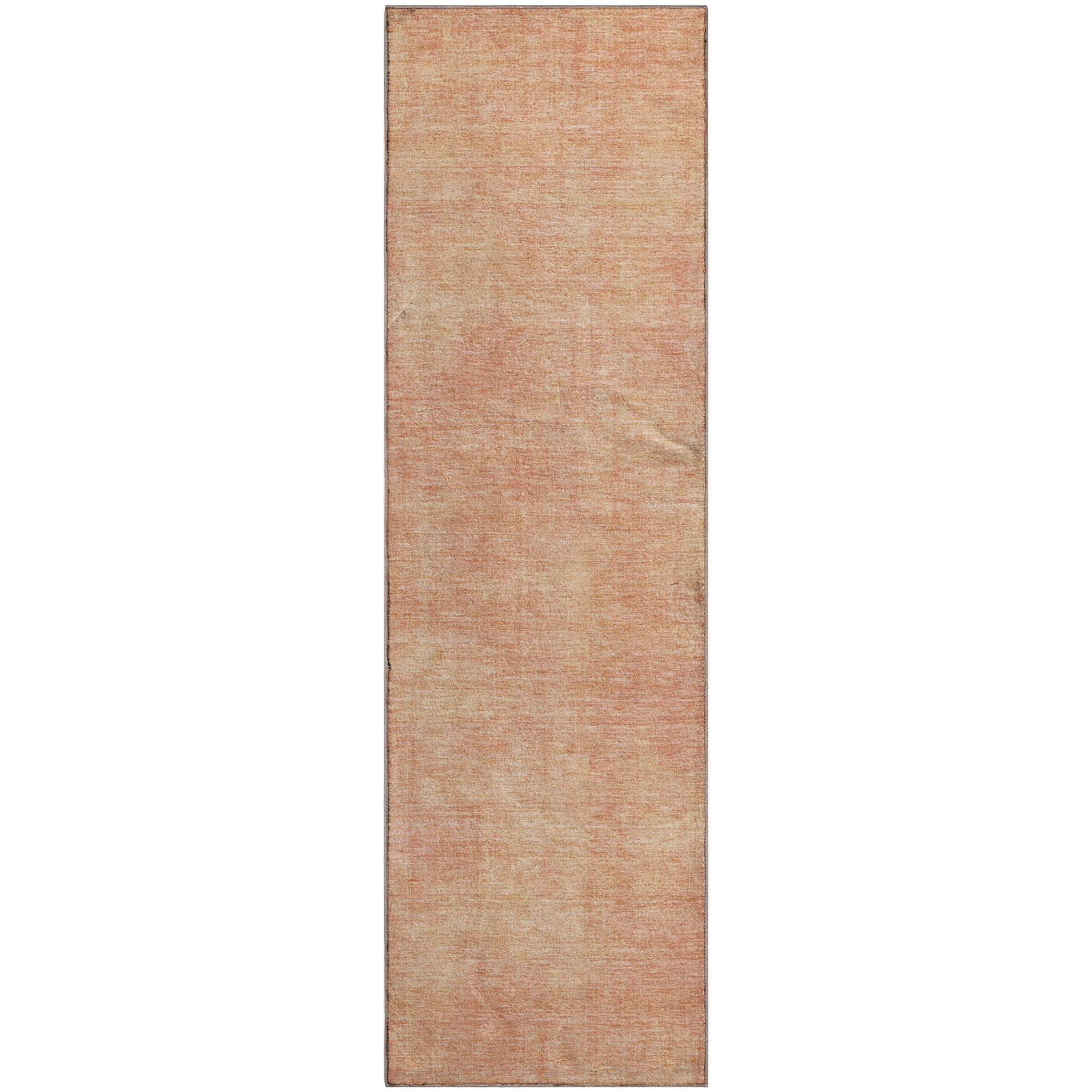 Rome Machine Washable Transitional Peach Orange Rug 2'3" x 7'6" #shape_Runner