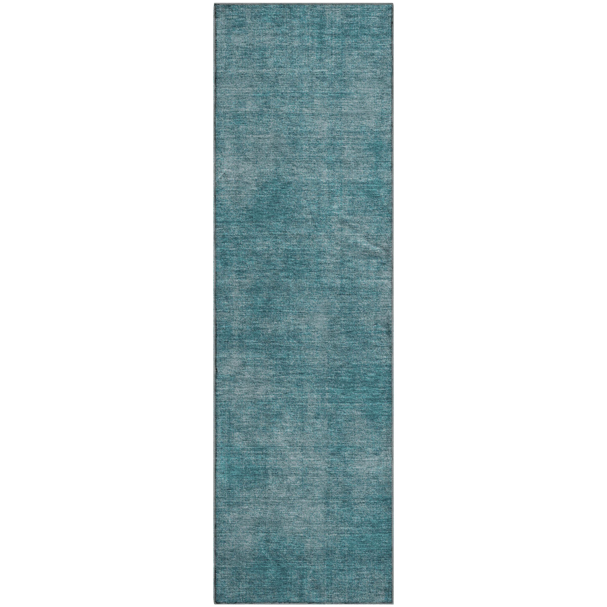 Rome Machine Washable Transitional Teal Rug 2'3" x 7'6" #shape_Runner