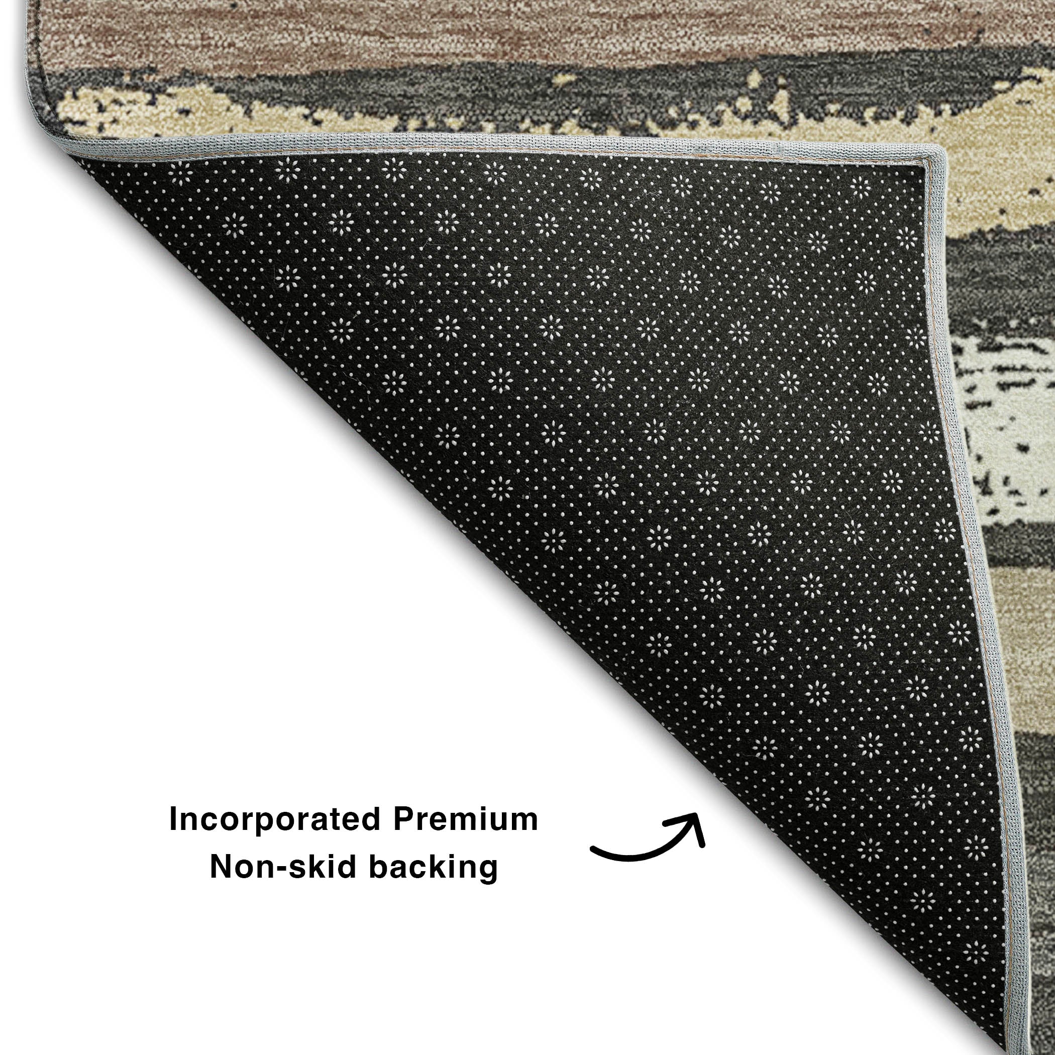 Budapest Machine Washable Transitional Charcoal Gray Rug 1'8" x 2'6" #shape_Rectangle
