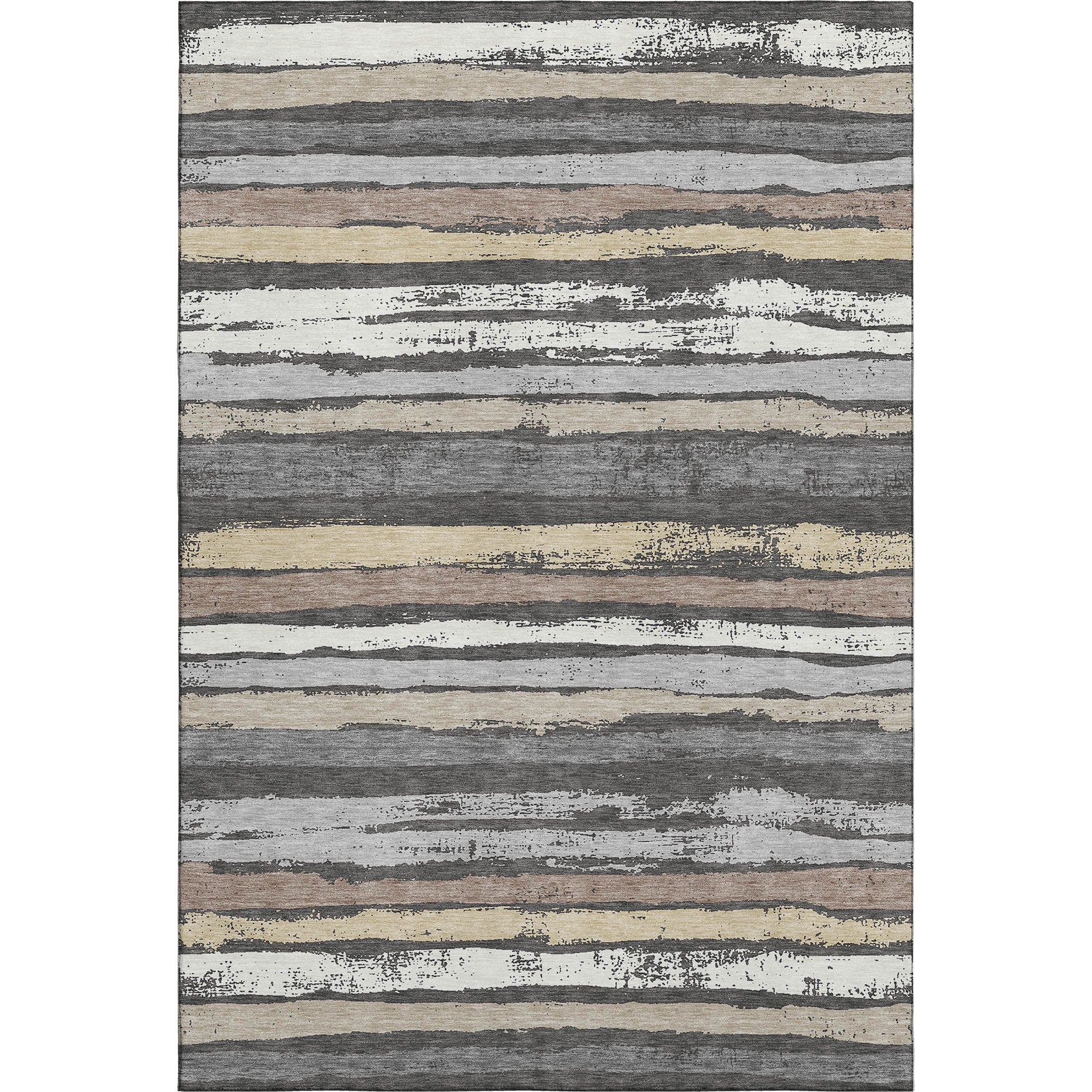 Budapest Machine Washable Transitional Charcoal Gray Rug 2'6" x 3'10" #shape_Rectangle