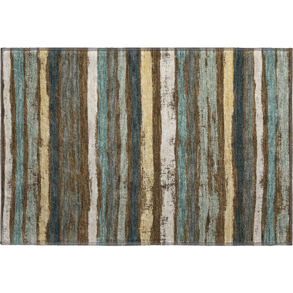Budapest Machine Washable Transitional Fudge Brown Rug 1'8" x 2'6"
