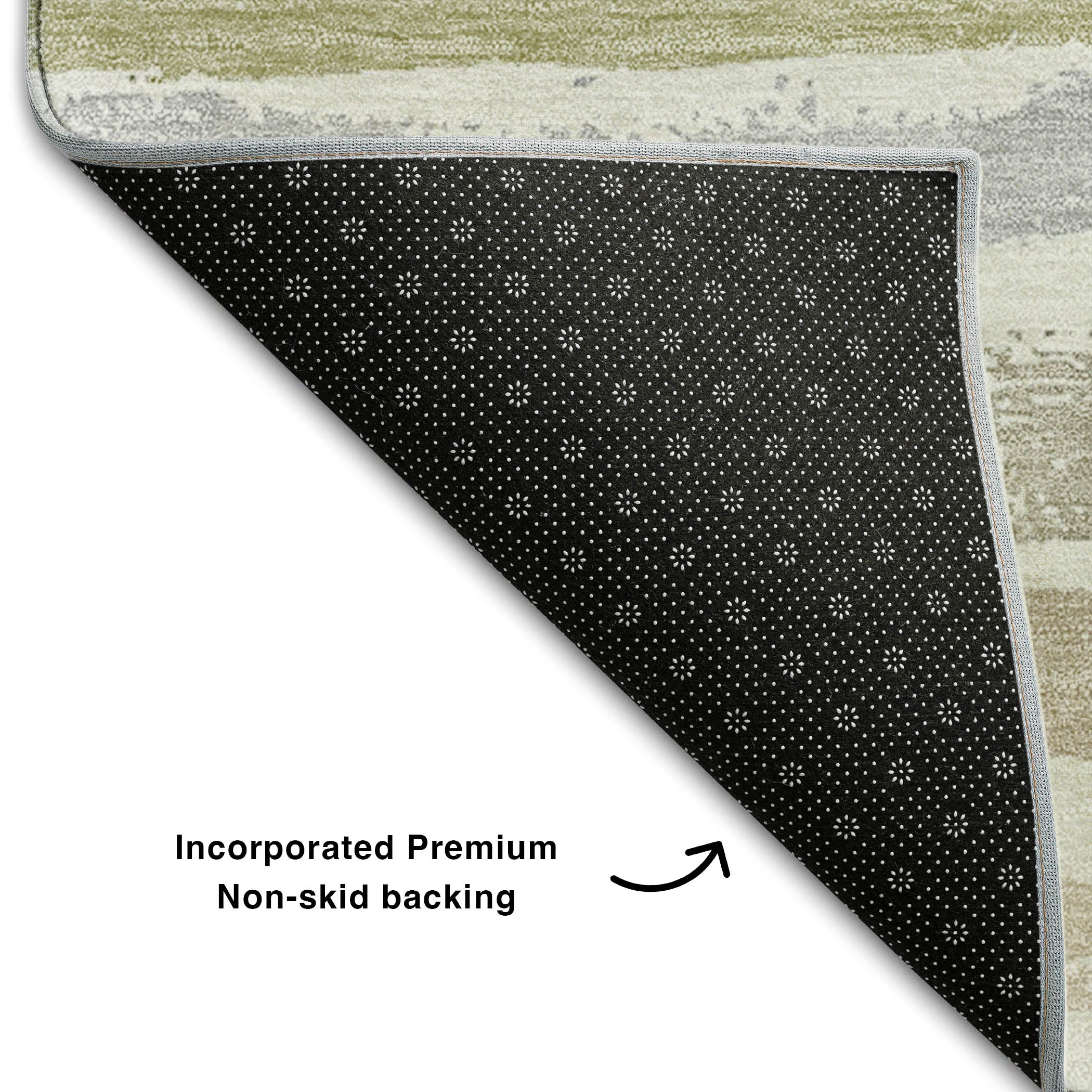 Budapest Machine Washable Transitional Ivory Rug 1'8" x 2'6" #shape_Rectangle