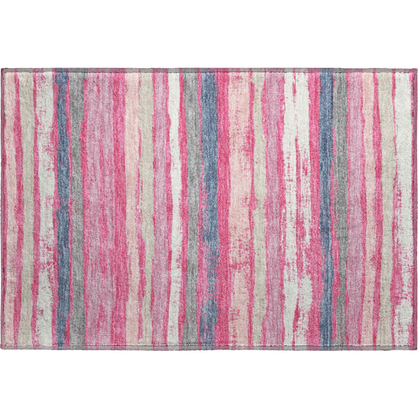 Budapest Machine Washable Transitional Pink Rug 1'8" x 2'6"