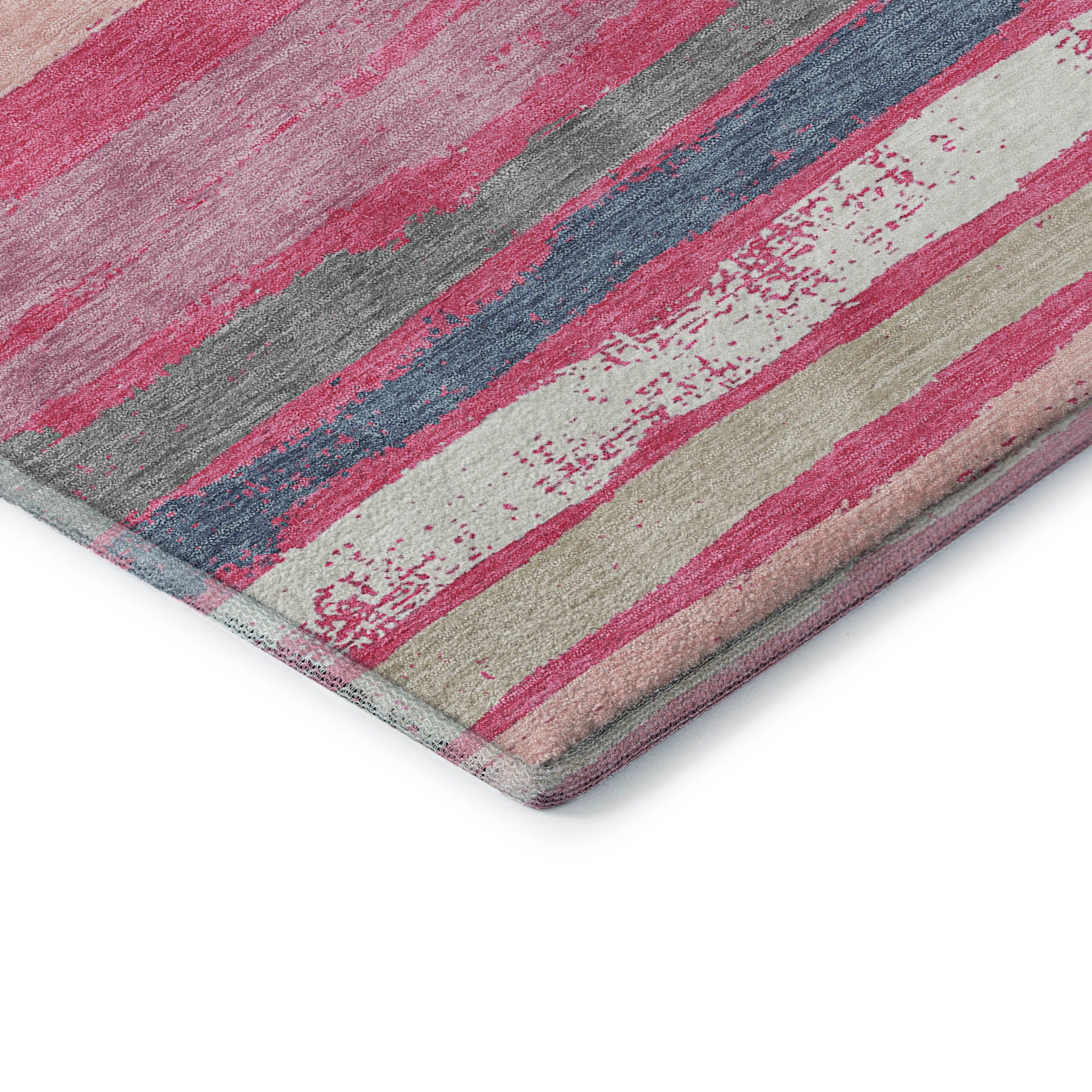 Budapest Machine Washable Transitional Pink Rug 1'8" x 2'6" #shape_Rectangle