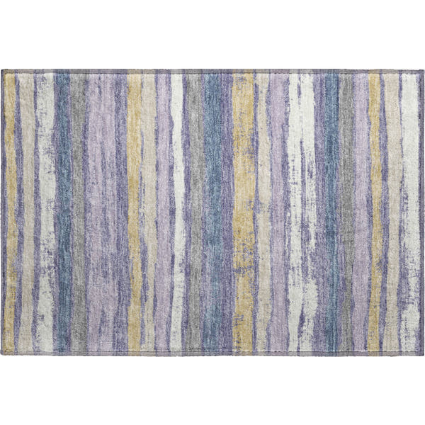 Budapest Machine Washable Transitional Purple Rug 1'8" x 2'6"