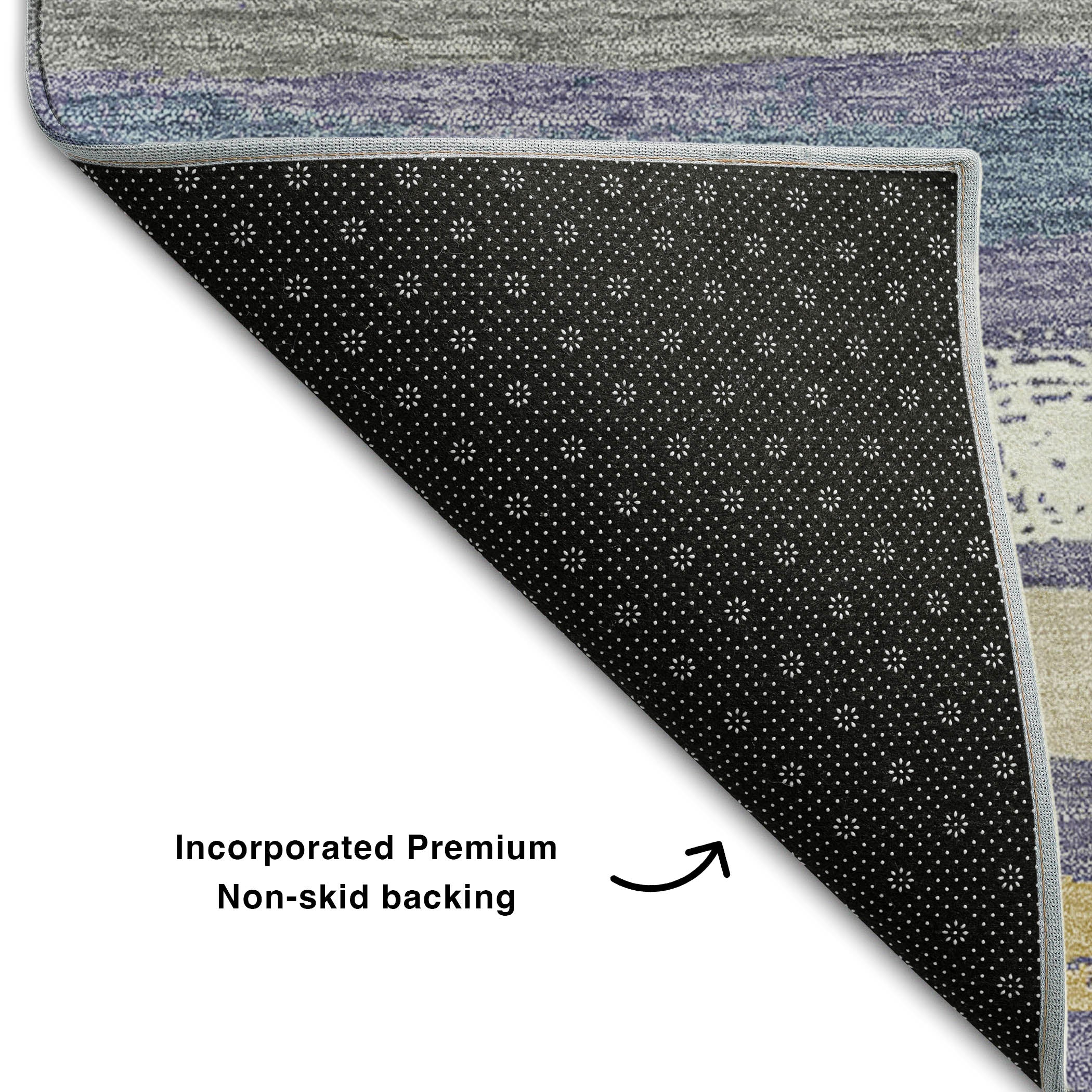 Budapest Machine Washable Transitional Purple Rug 1'8" x 2'6" #shape_Rectangle
