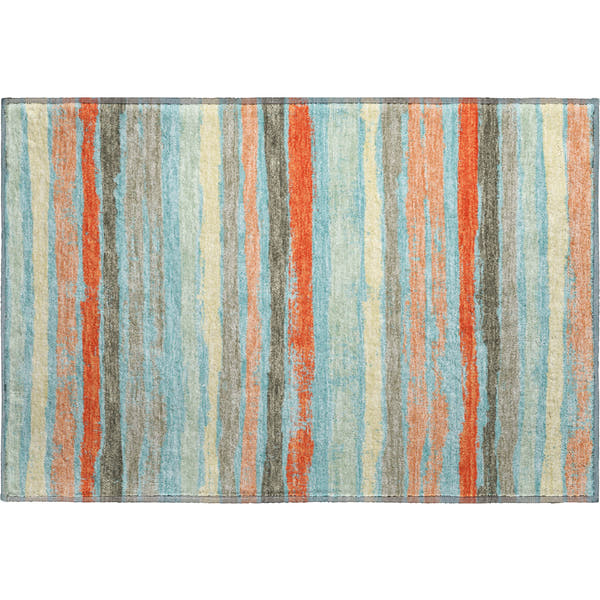 Budapest Machine Washable Transitional Sky Blue Rug 1'8" x 2'6"