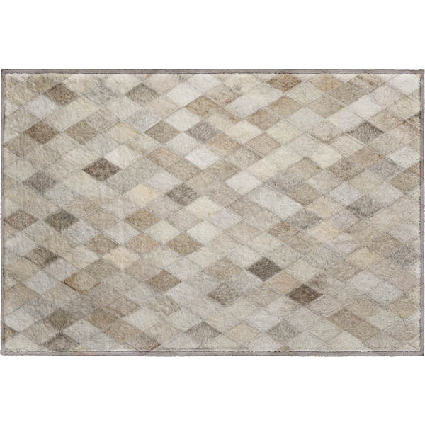Florence Machine Washable Cowhide Gray Rug 1'8" x 2'6"