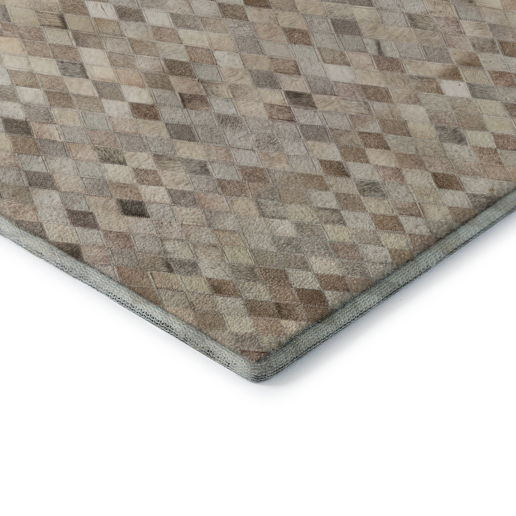Florence Machine Washable Cowhide Gray Rug 1'8" x 2'6" #shape_Rectangle