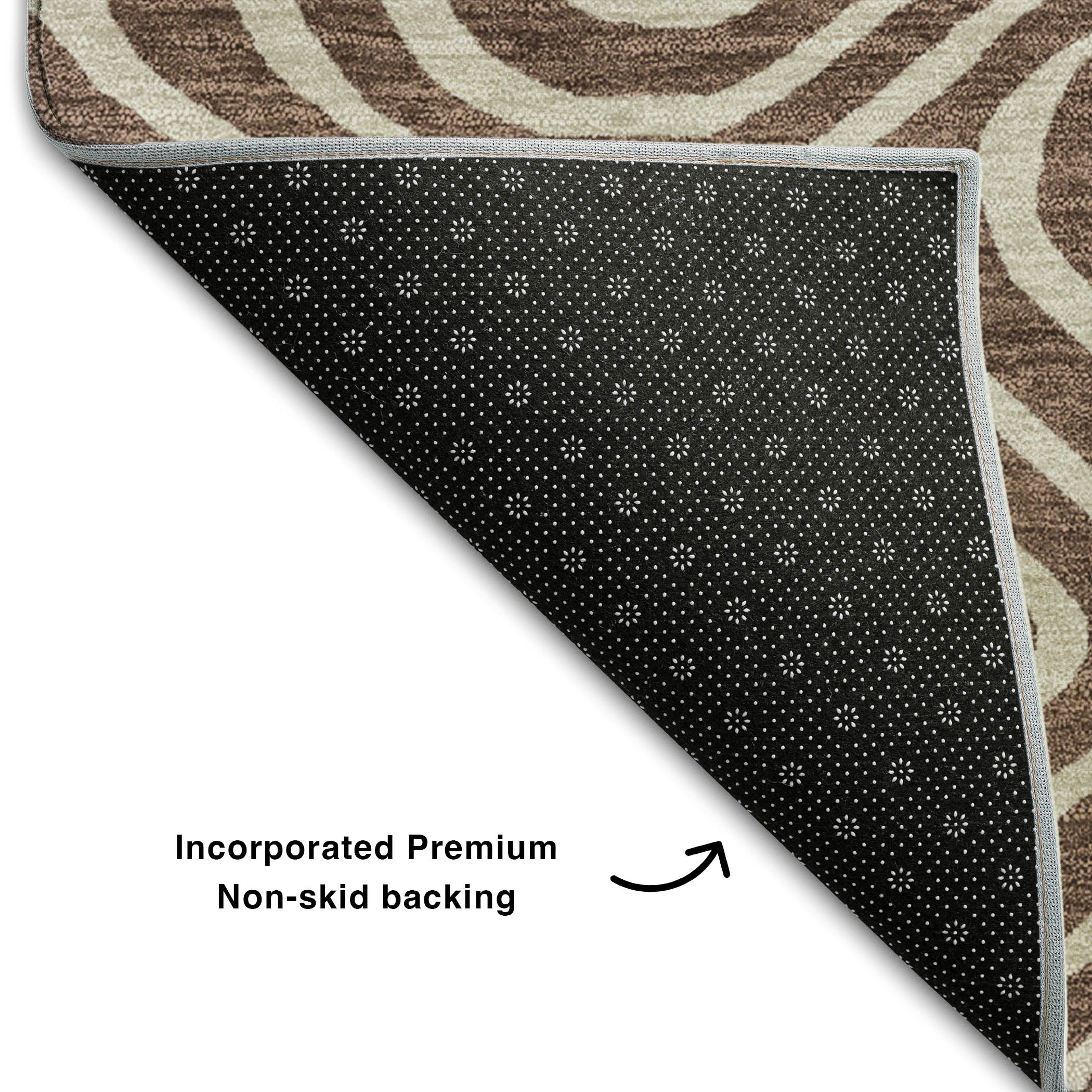 Montevideo Machine Washable Transitional Brown Rug 1'8" x 2'6" #shape_Rectangle