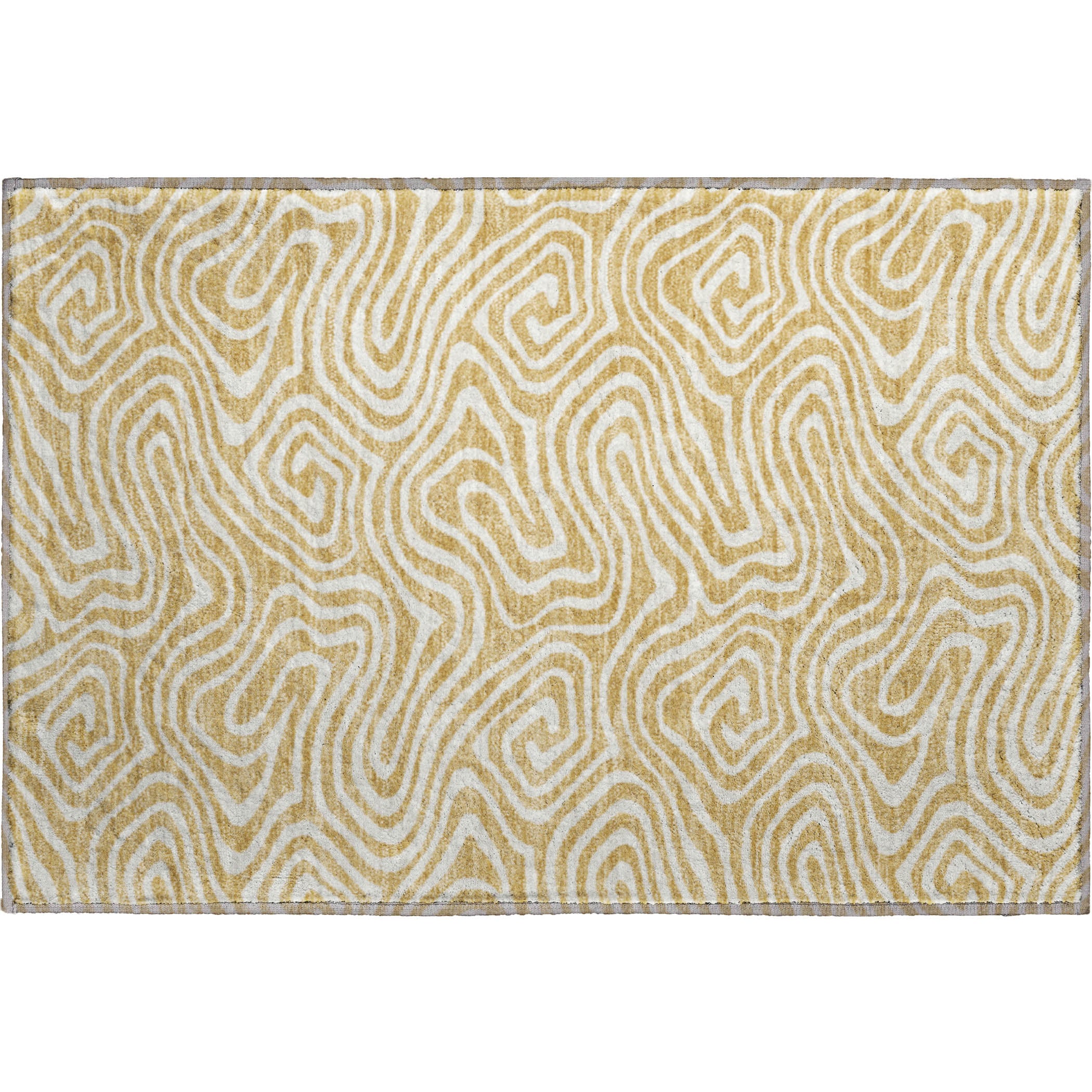 Montevideo Machine Washable Transitional Gold Rug 1'8" x 2'6" #shape_Rectangle