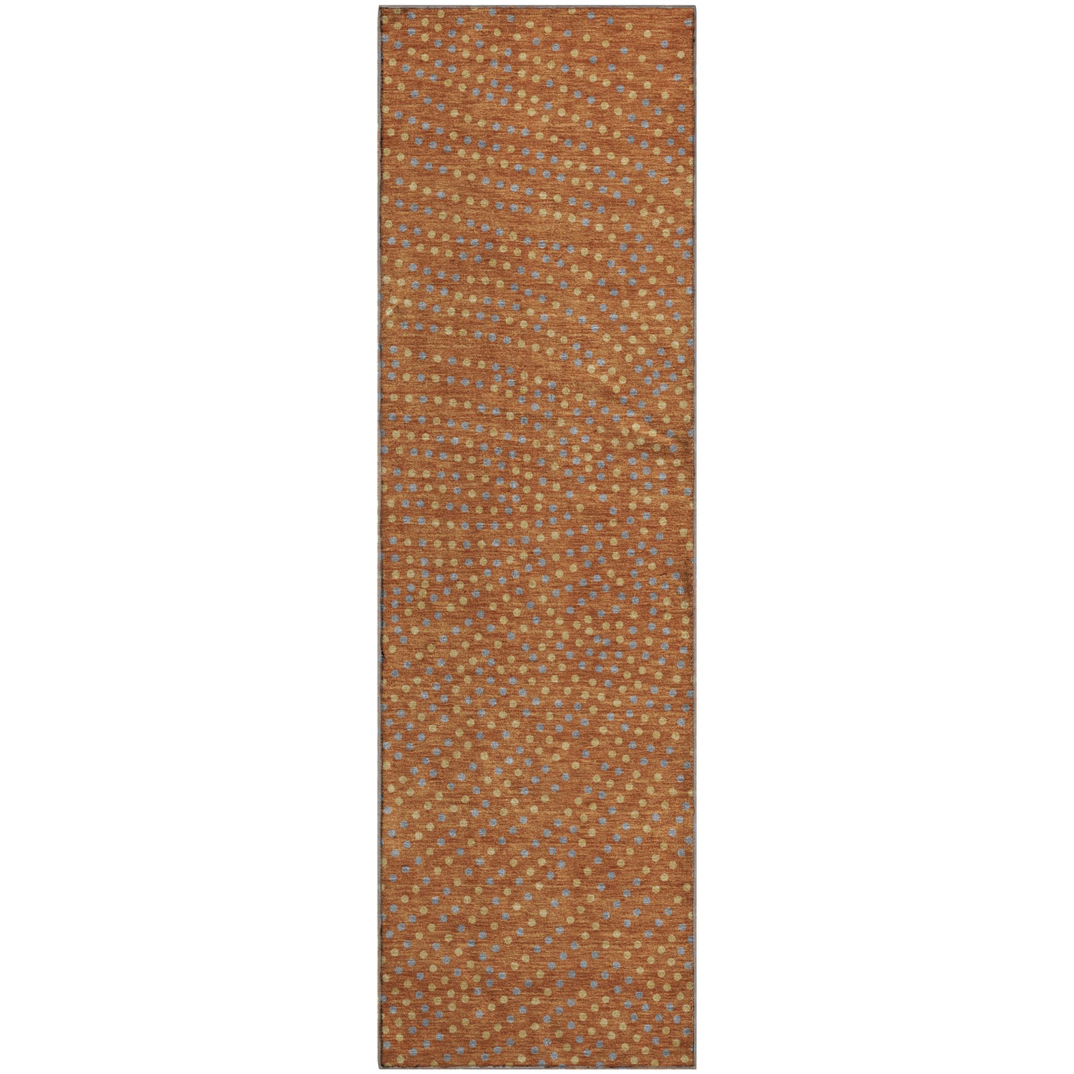 Sarajevo Machine Washable Transitional Paprika Orange Rug 2'3" x 7'6" #shape_Runner