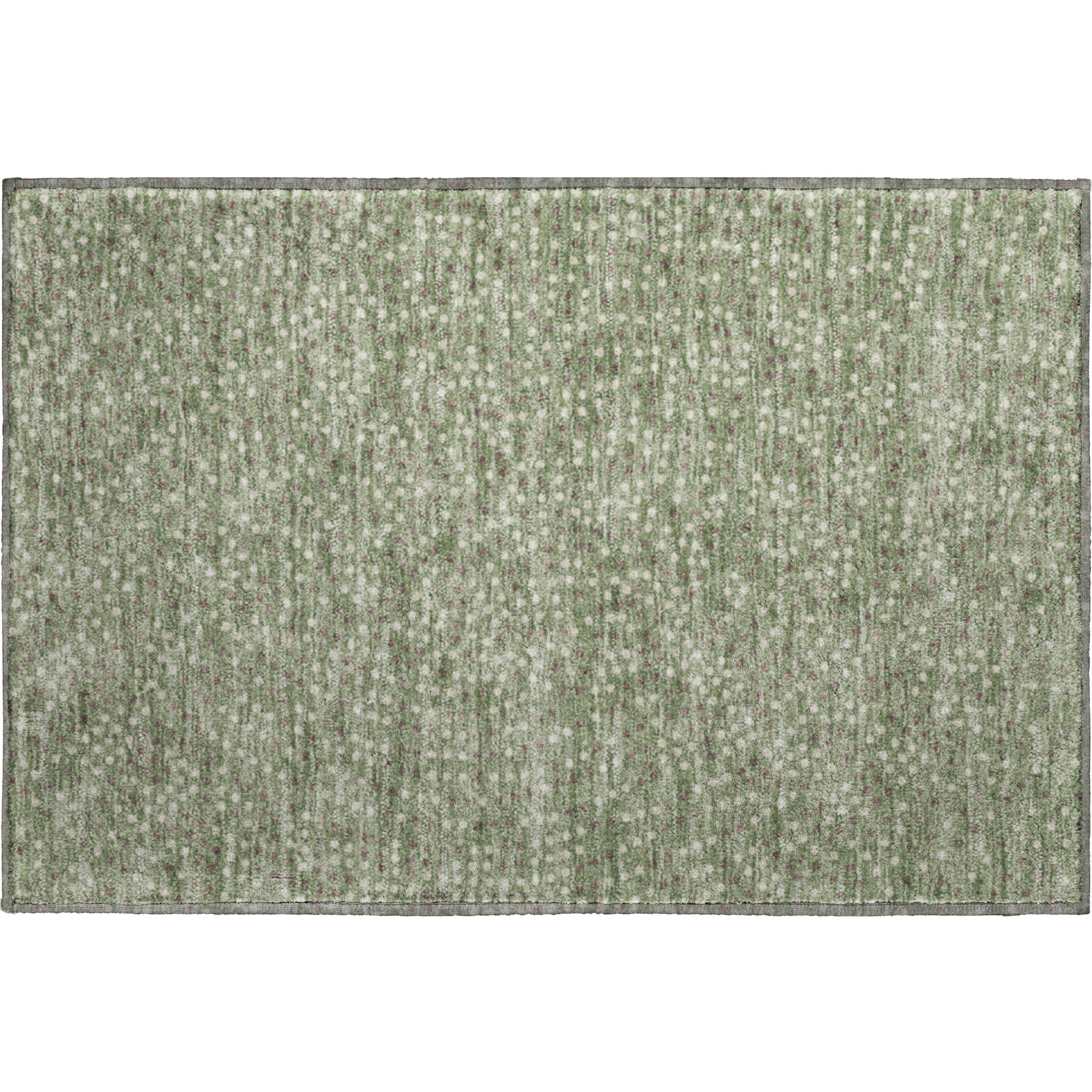 Sarajevo Machine Washable Transitional Sage Green Rug 1'8" x 2'6" #shape_Rectangle