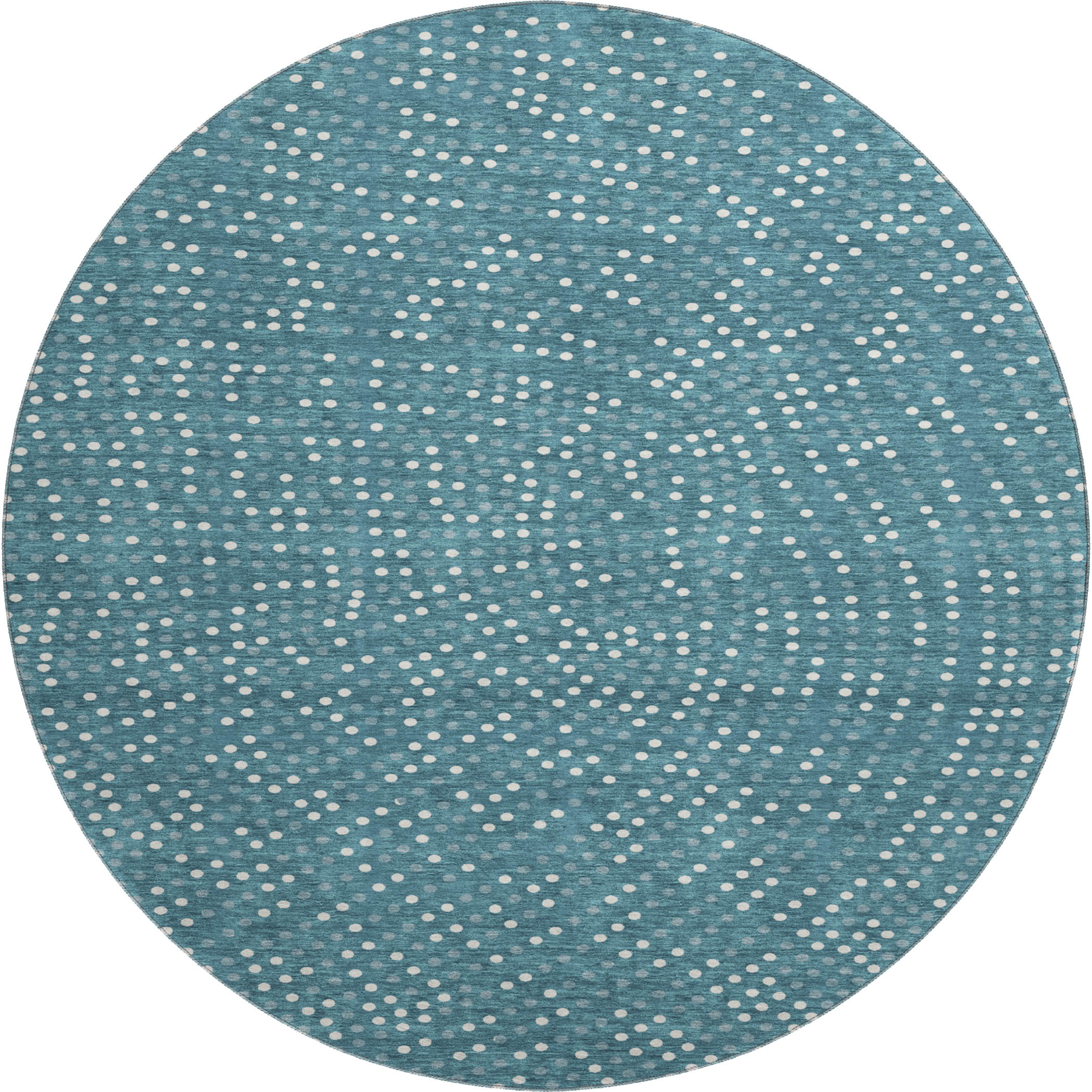 Sarajevo Machine Washable Transitional Teal Rug 8' x 8' #shape_Round
