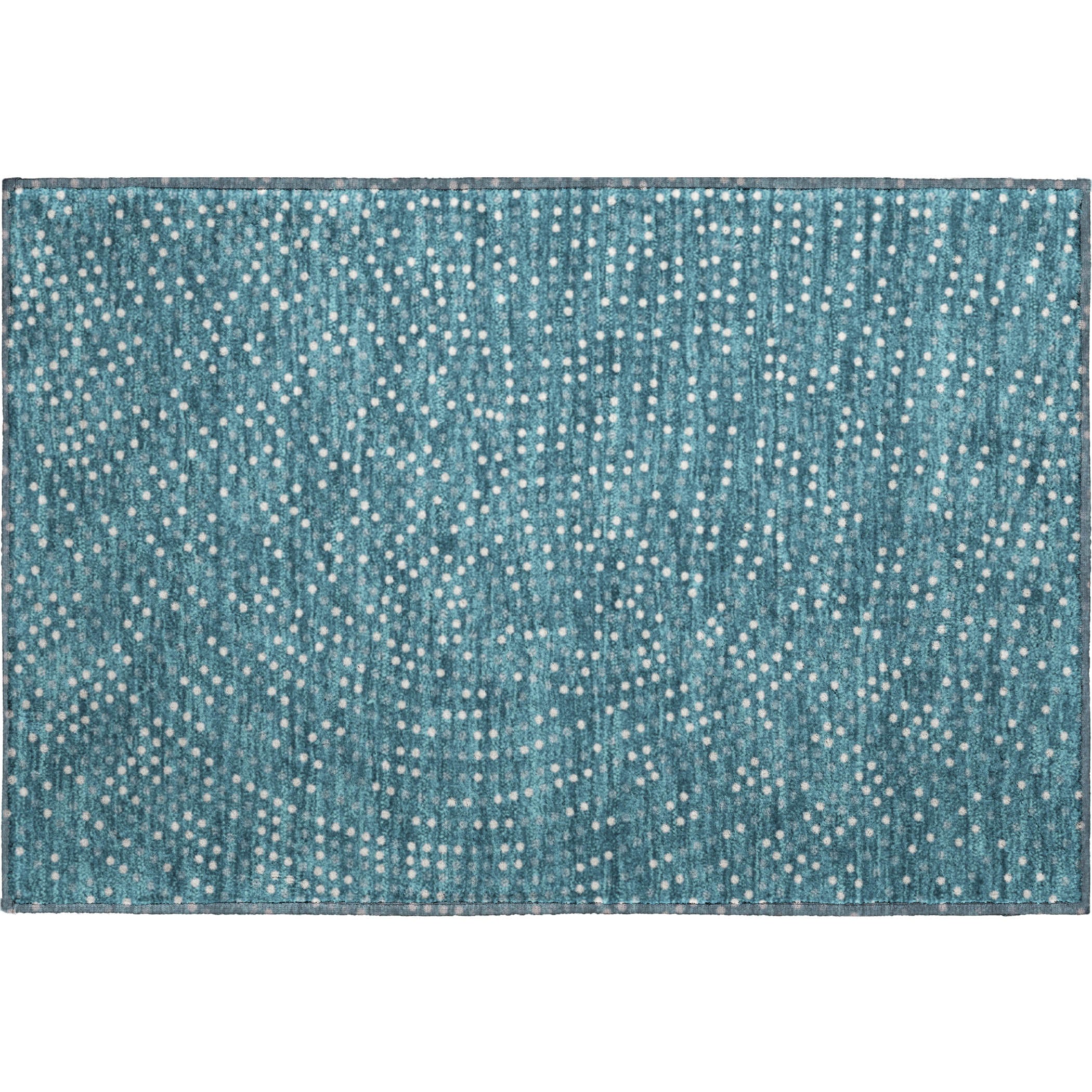 Sarajevo Machine Washable Transitional Teal Rug 1'8" x 2'6" #shape_Rectangle
