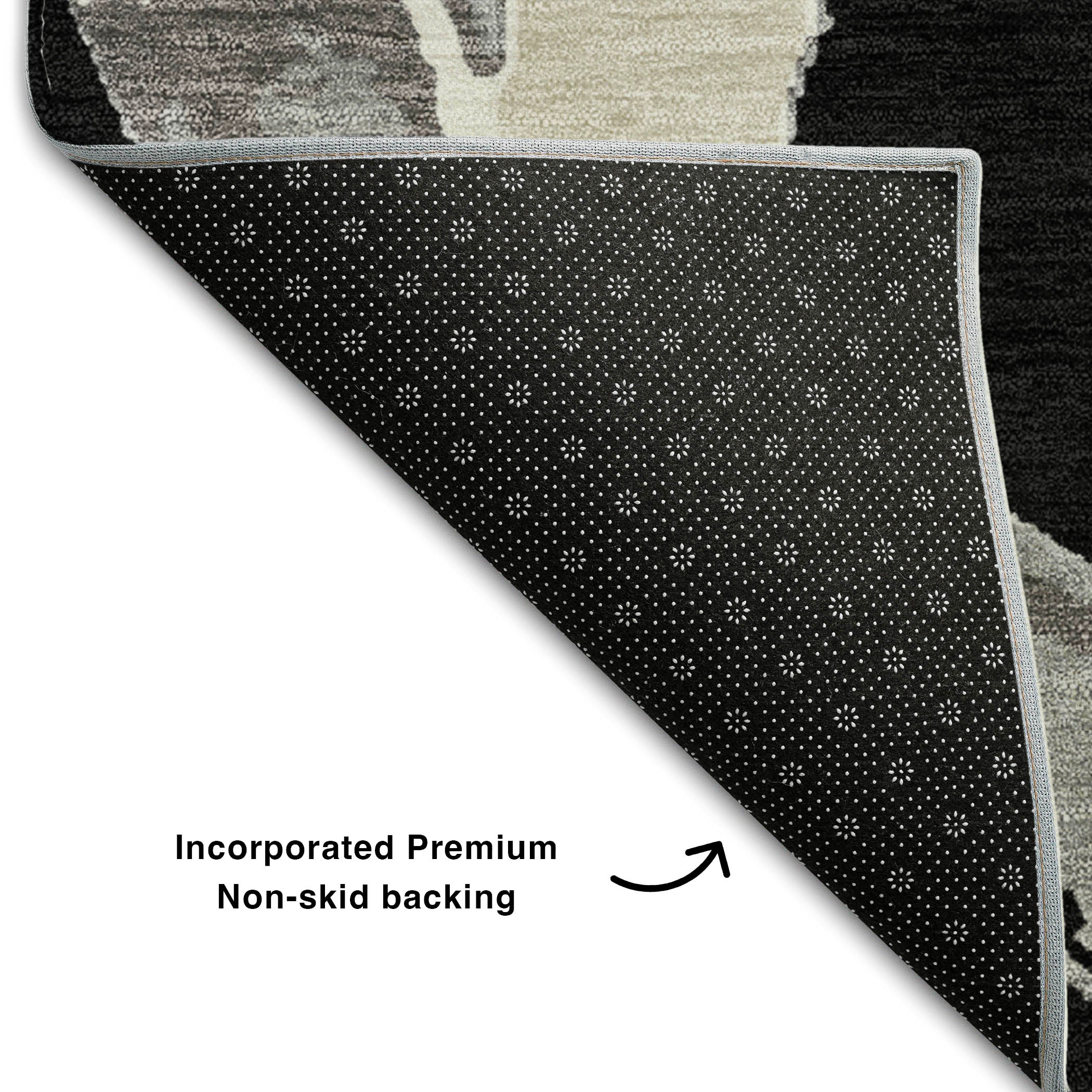 Istanbul Machine Washable Transitional Black Rug 1'8" x 2'6" #shape_Rectangle