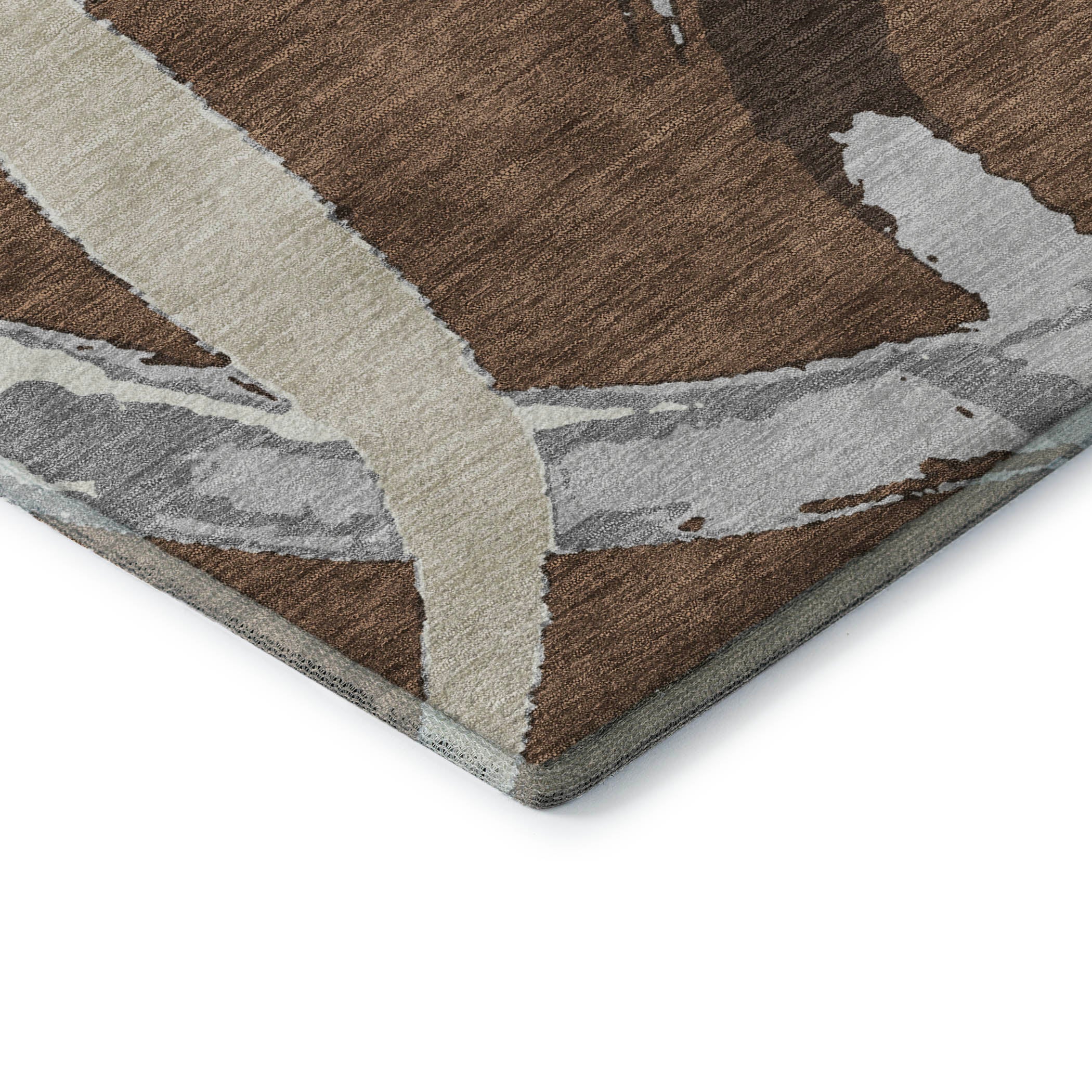 Istanbul Machine Washable Transitional Brown Rug 1'8" x 2'6" #shape_Rectangle