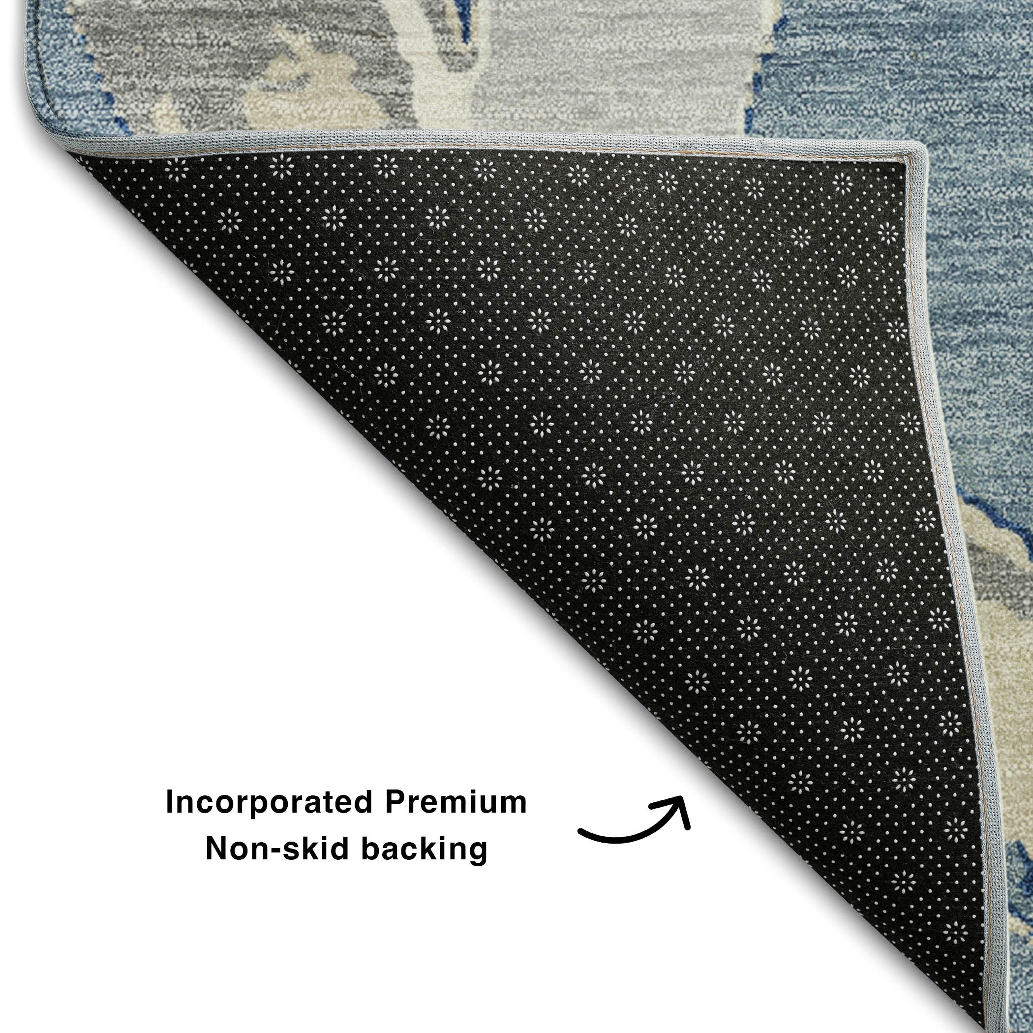 Istanbul Machine Washable Transitional Denim Blue Rug 1'8" x 2'6" #shape_Rectangle