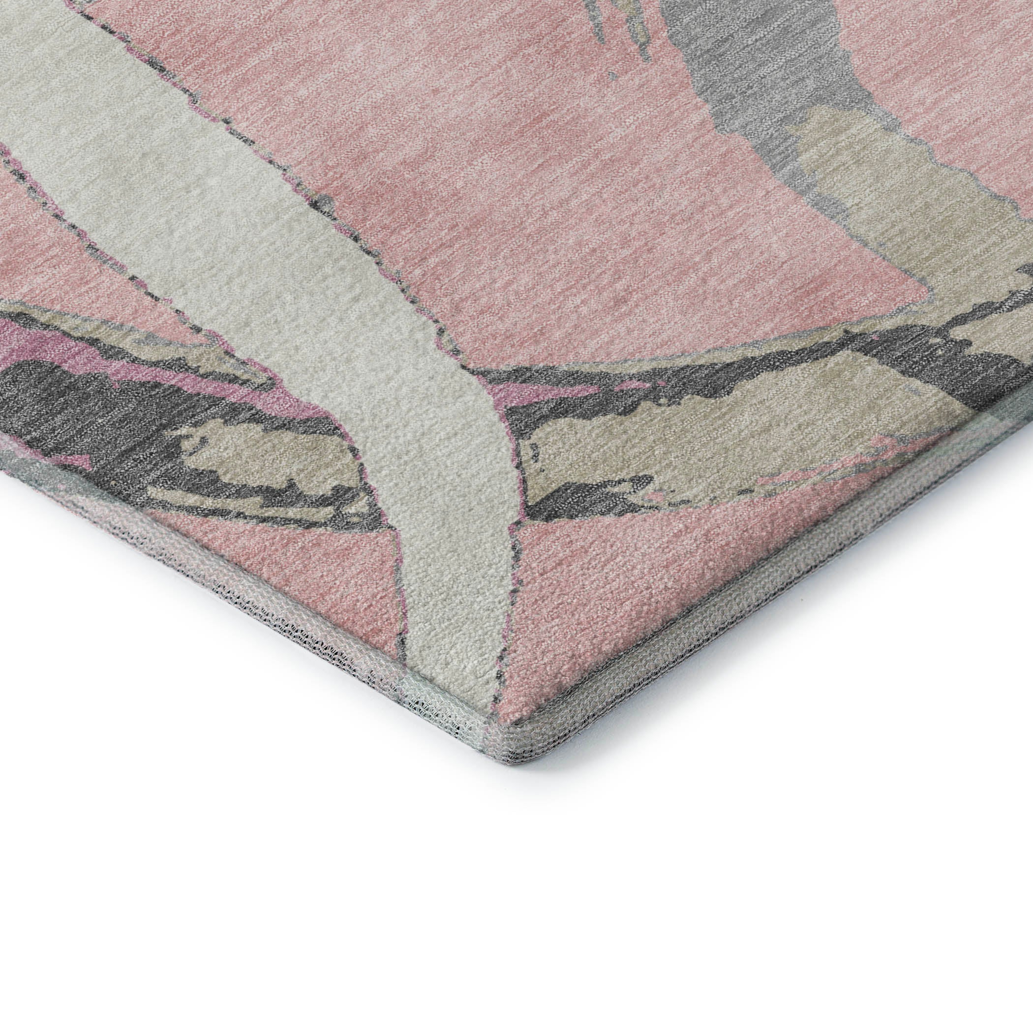 Istanbul Machine Washable Transitional Pink Rug 1'8" x 2'6" #shape_Rectangle