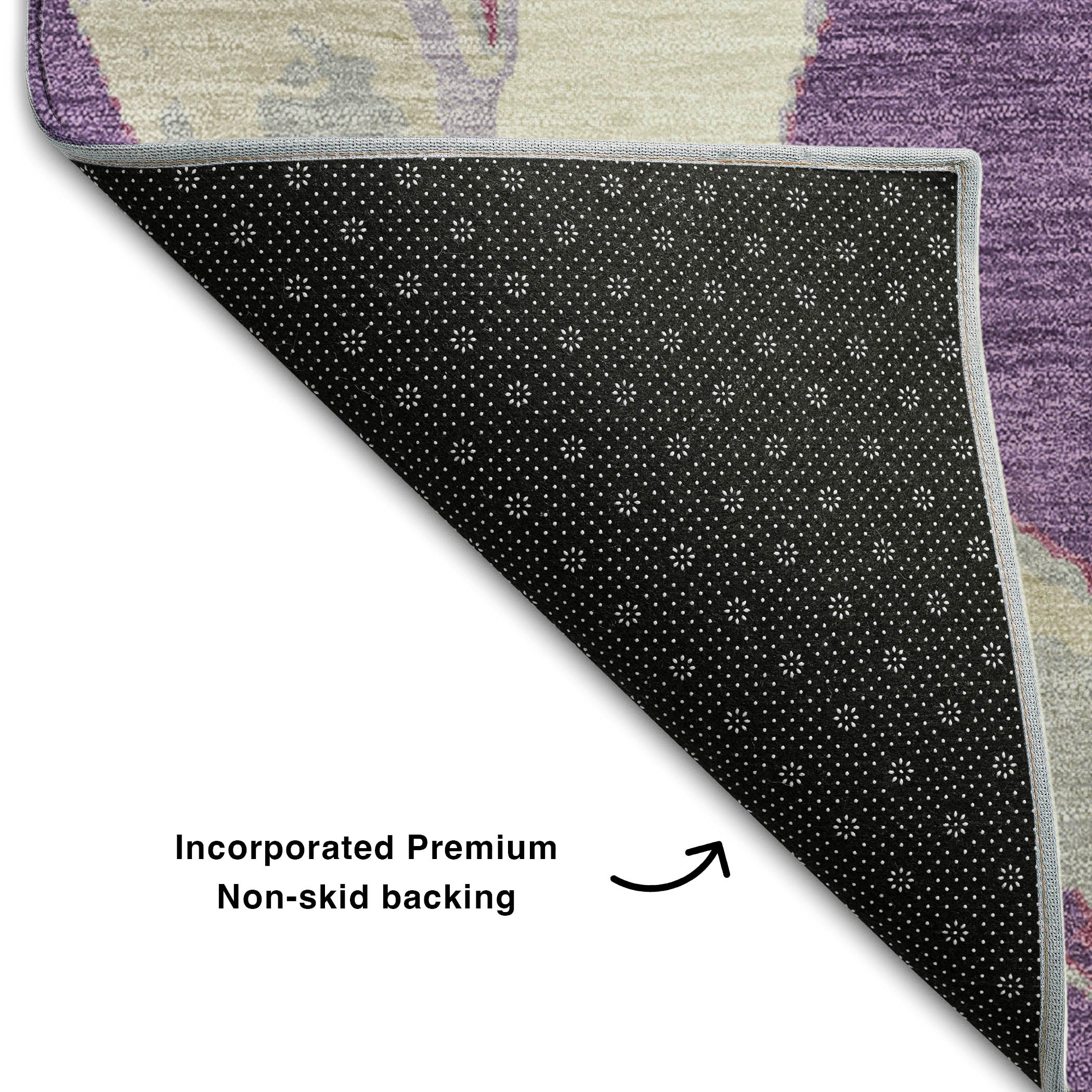 Istanbul Machine Washable Transitional Purple Rug 1'8" x 2'6" #shape_Rectangle