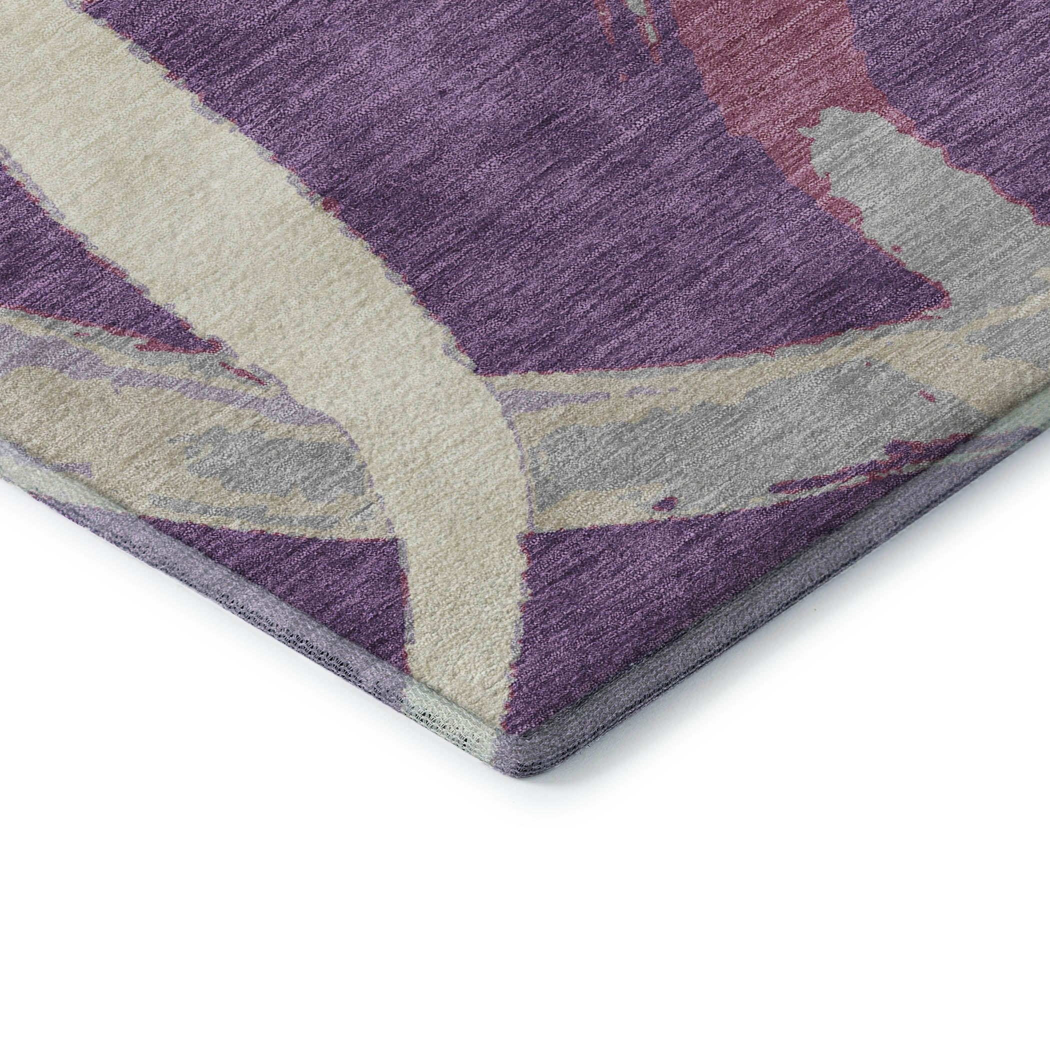 Istanbul Machine Washable Transitional Purple Rug 1'8" x 2'6" #shape_Rectangle