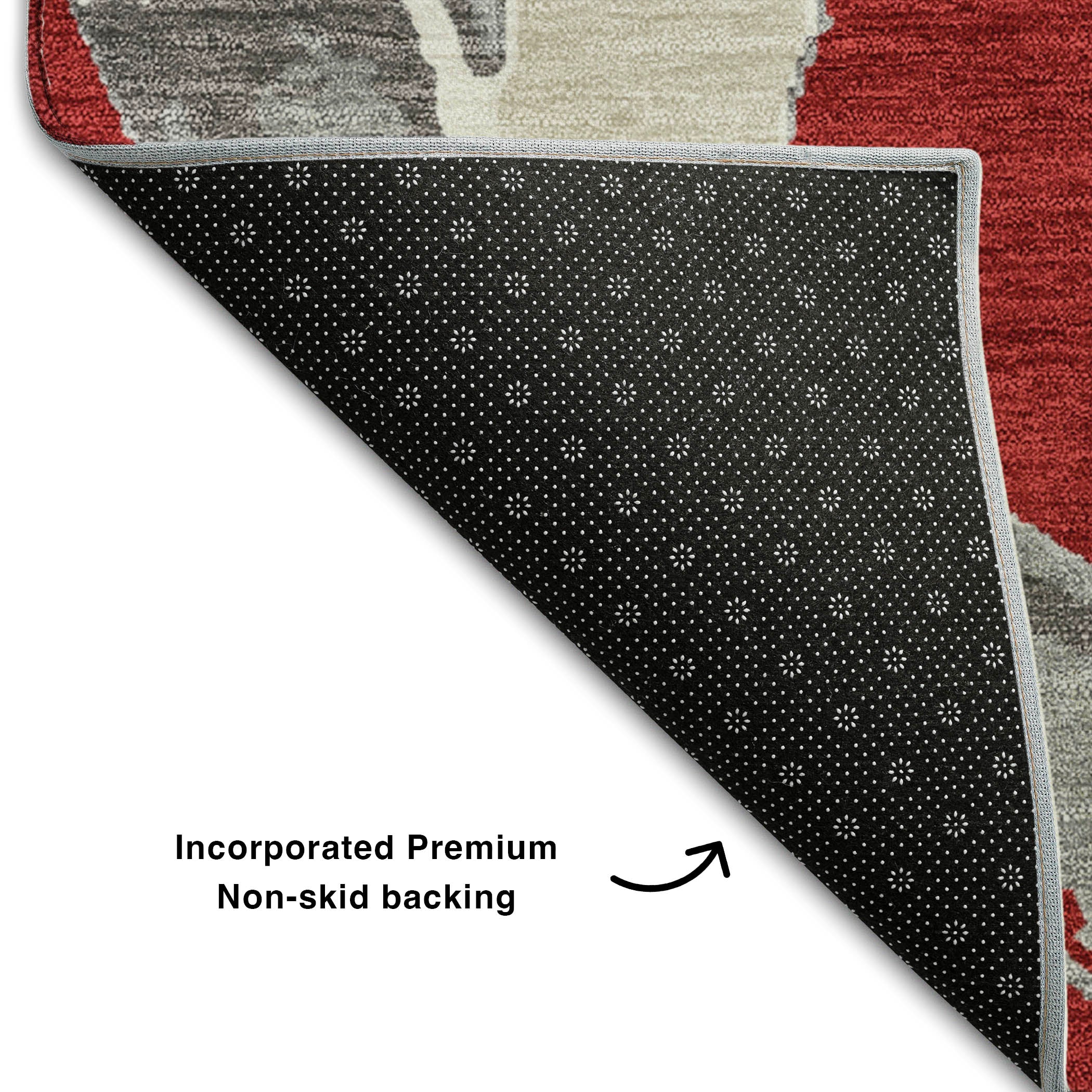 Istanbul Machine Washable Transitional Red Rug 1'8" x 2'6" #shape_Rectangle