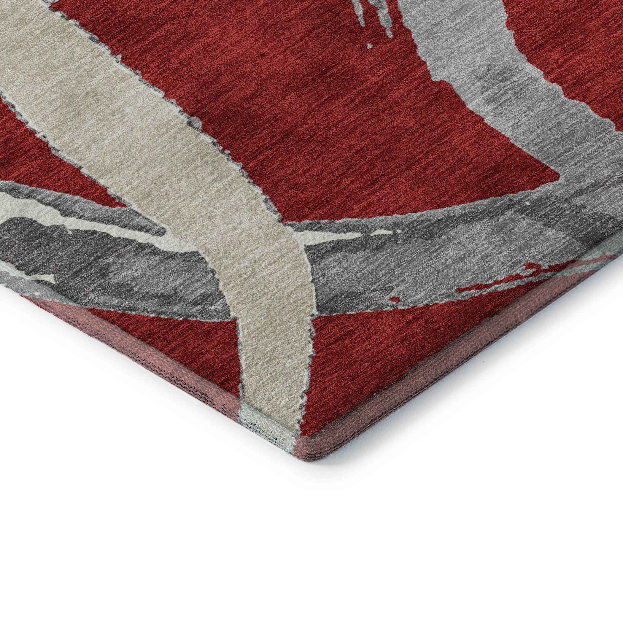 Istanbul Machine Washable Transitional Red Rug 1'8" x 2'6" #shape_Rectangle